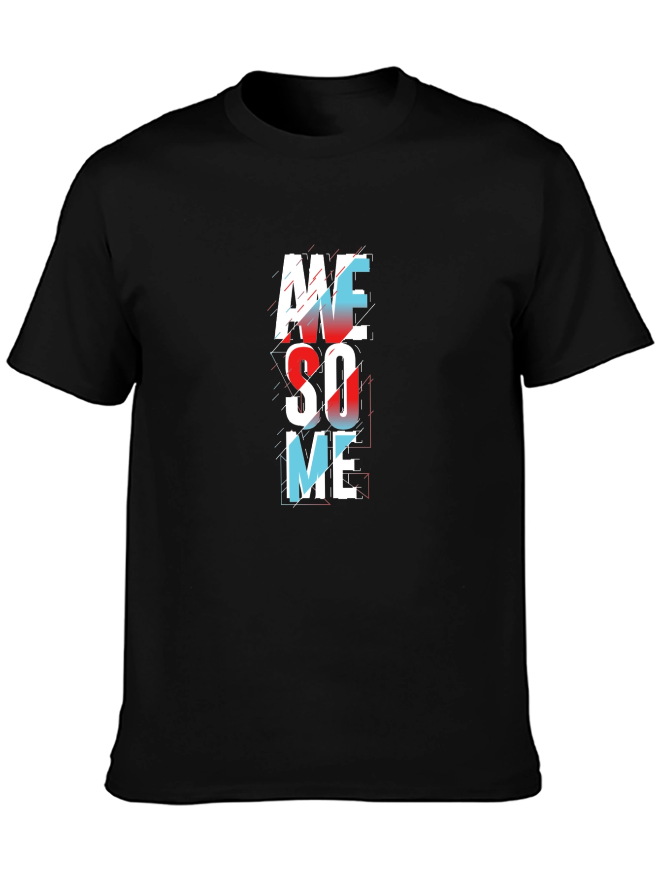 Awesome Graphic Print Mens Black T-Shirt