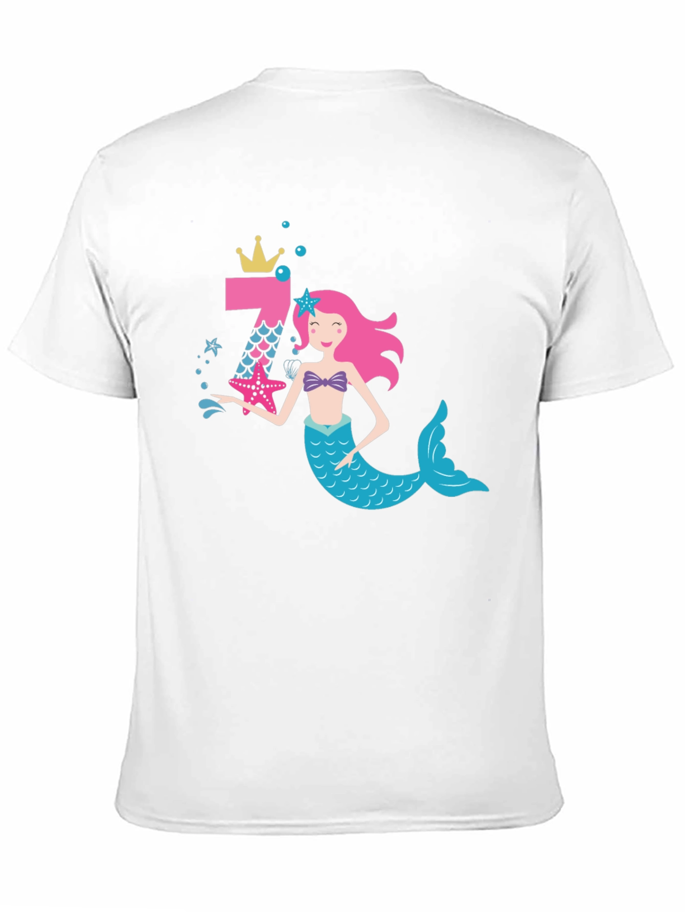 Mermaid Birthday Girl Shirt - Number 7 Tee