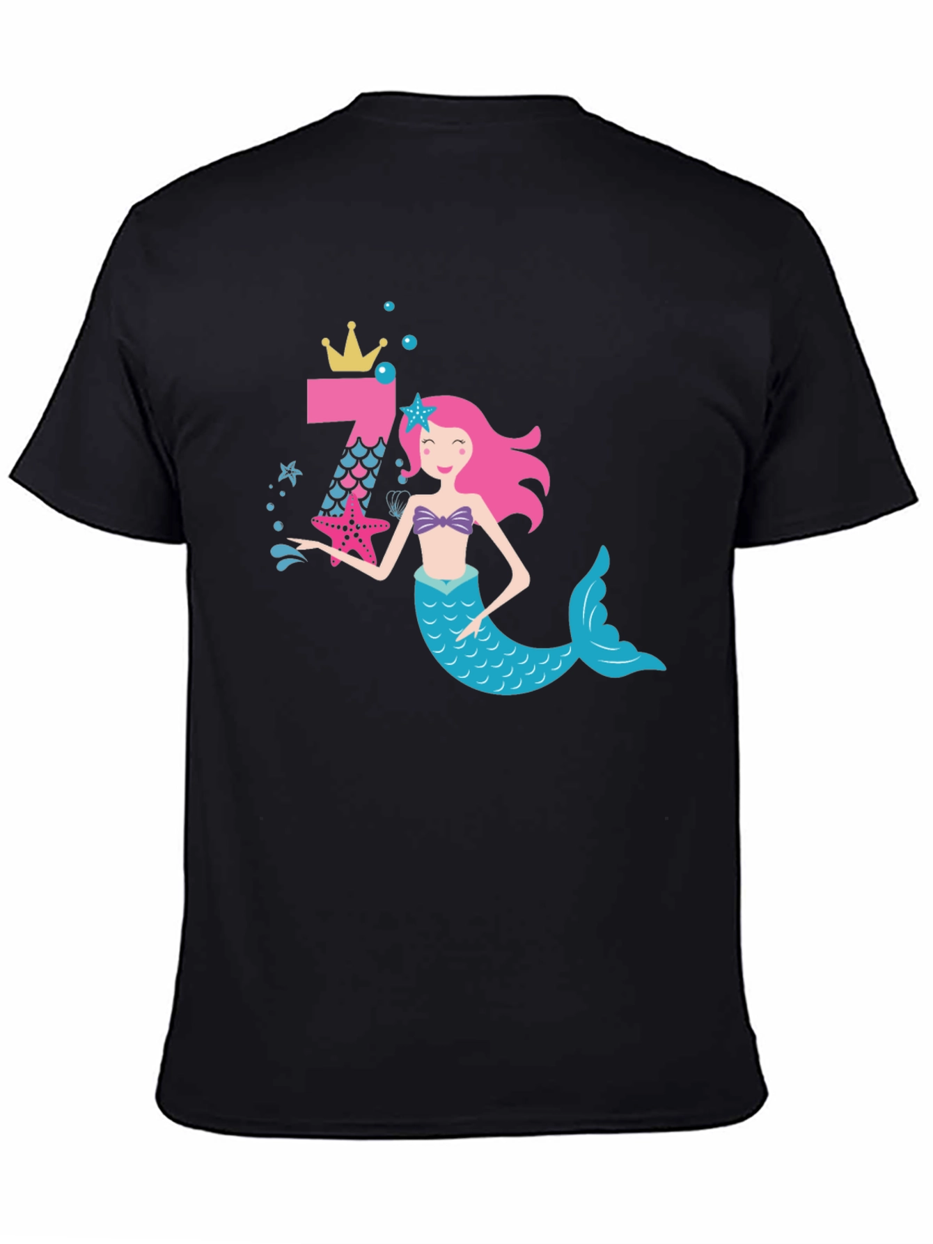 Mermaid Birthday Girl Shirt - Number 7 Tee