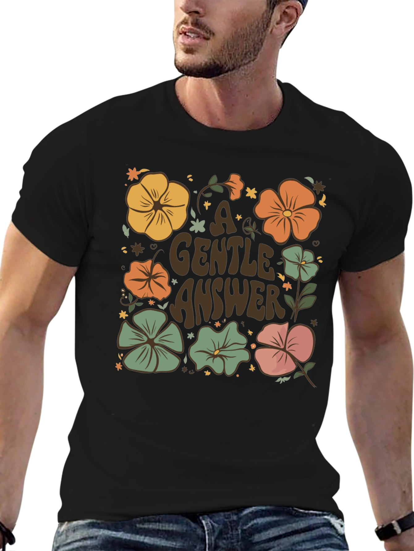 Floral A Gentle Answer Graphic Tee