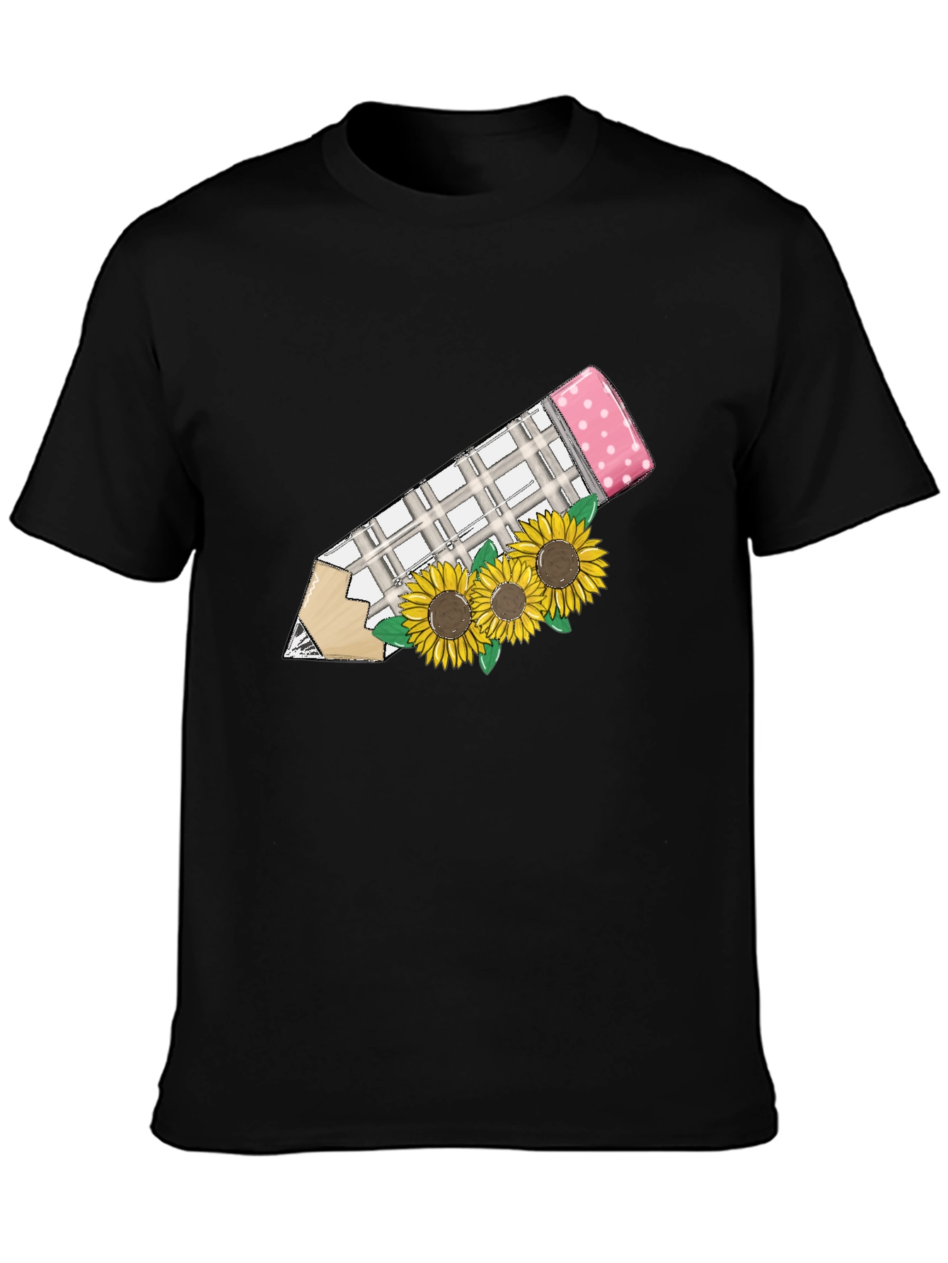 Sunflower Pencil Graphic T-Shirt
