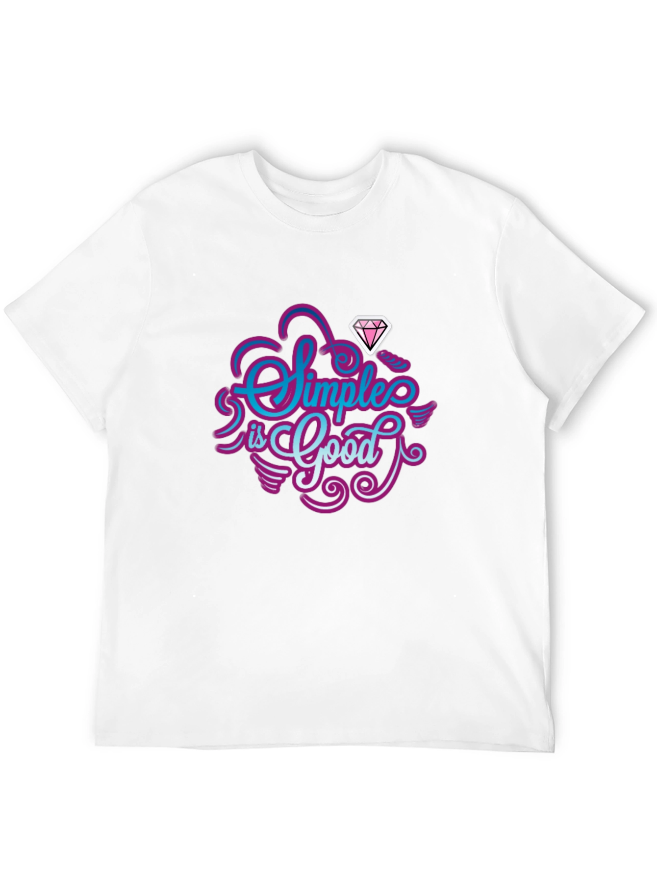 Simple is Good Graphic Tee - Mens Black T-Shirt