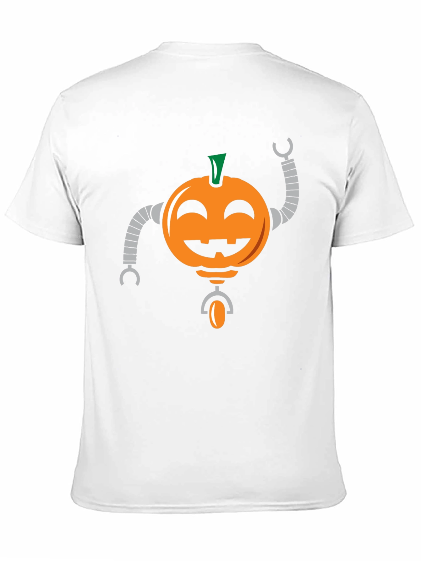 Robot Pumpkin Graphic T-Shirt - Halloween Tee