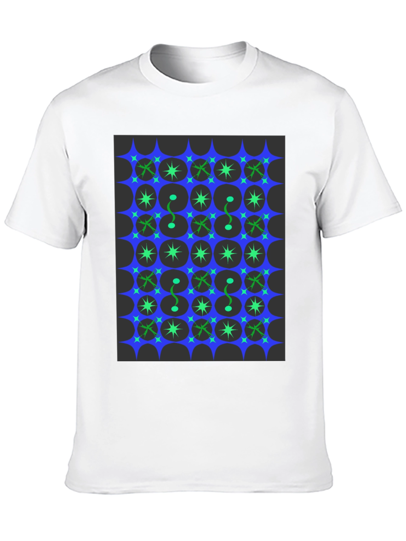 Retro Atomic Starburst Pattern T-Shirt