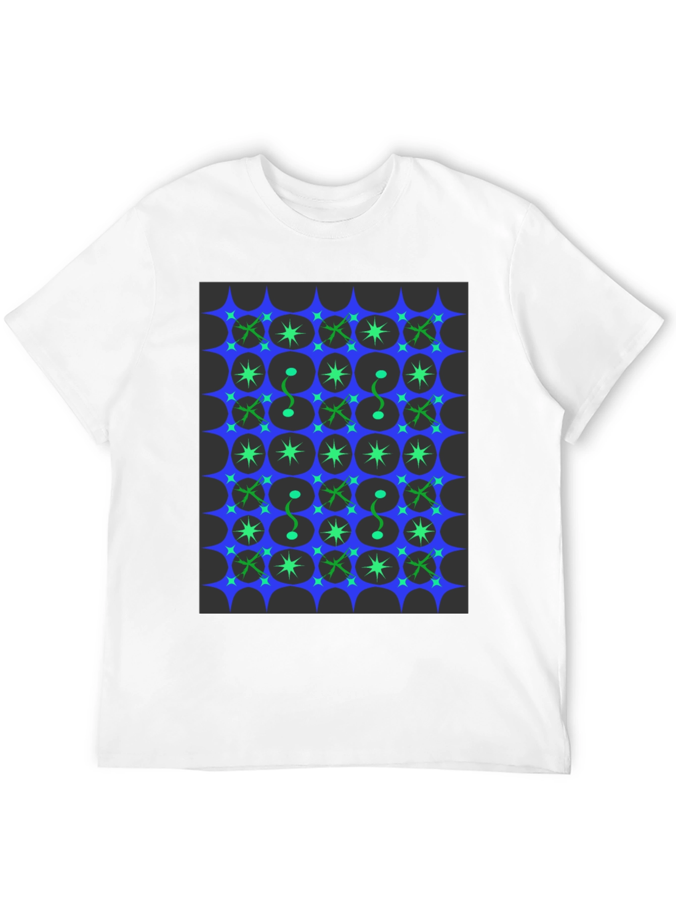 Retro Atomic Starburst Pattern T-Shirt
