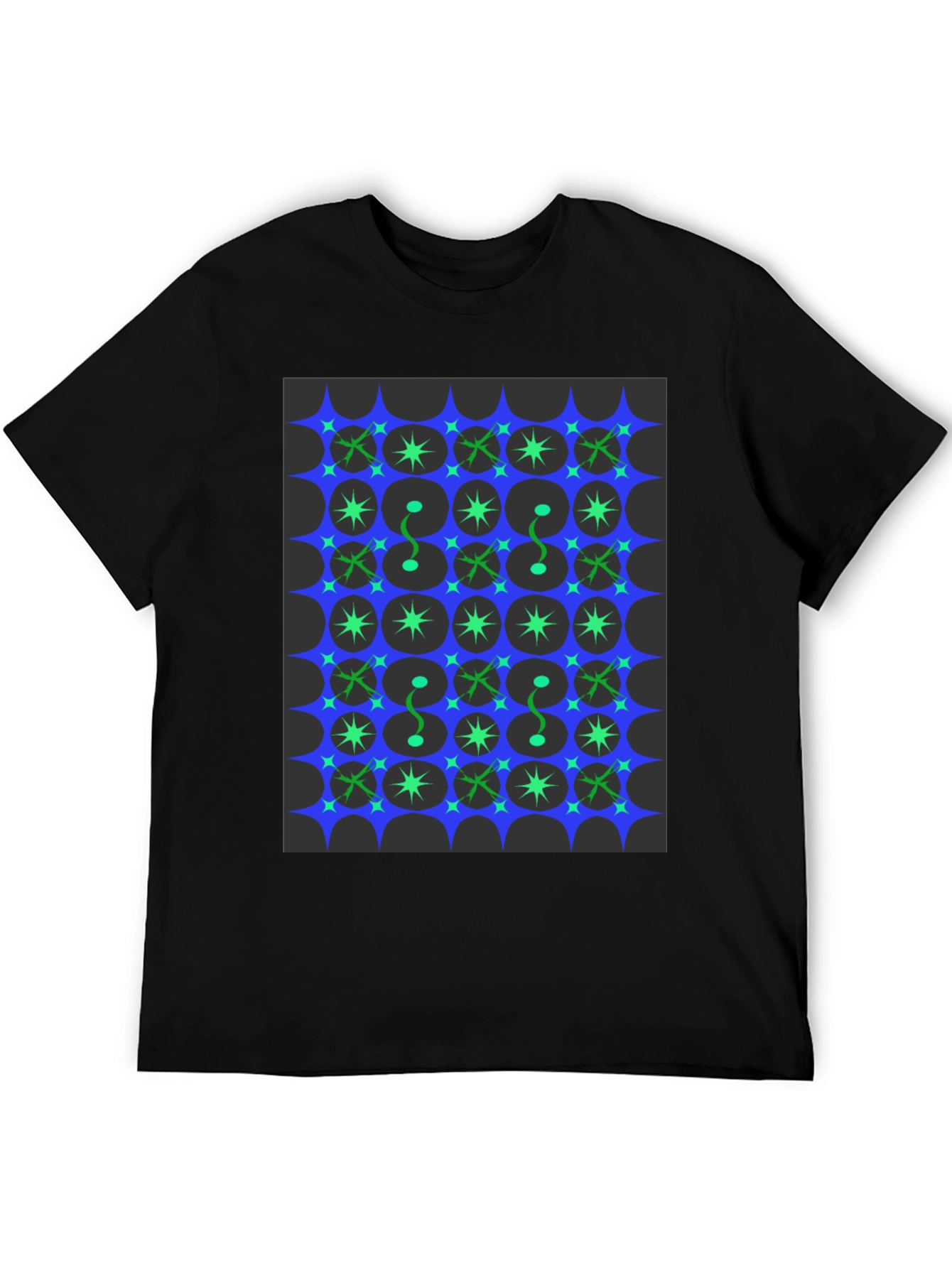 Retro Atomic Starburst Pattern T-Shirt