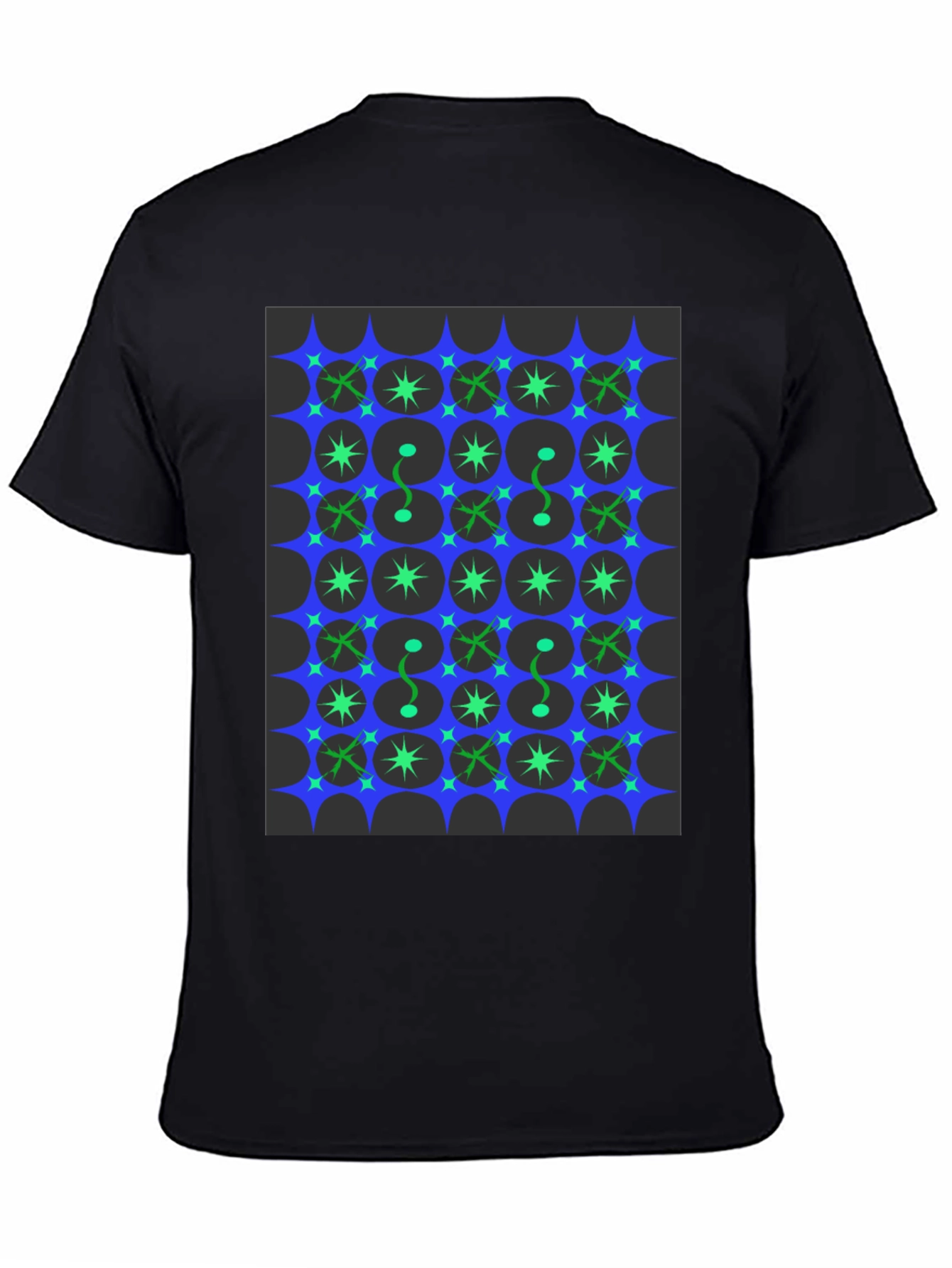 Retro Atomic Starburst Pattern T-Shirt