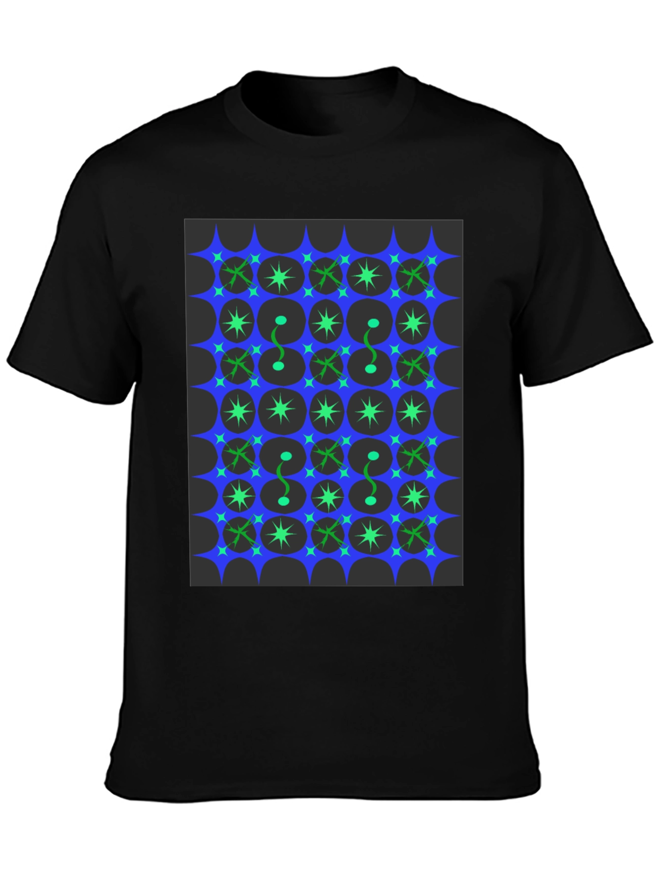 Retro Atomic Starburst Pattern T-Shirt