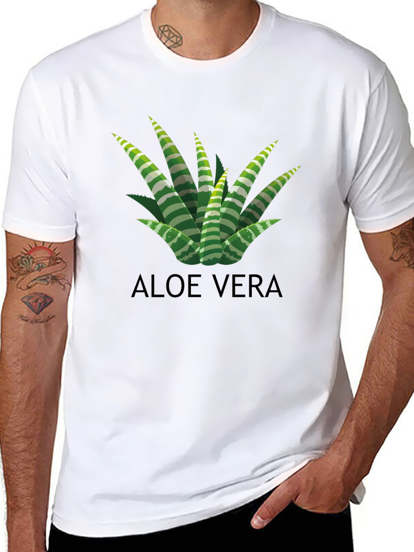 Aloe Vera Graphic T-Shirt - Trendy Plant Lover Tee