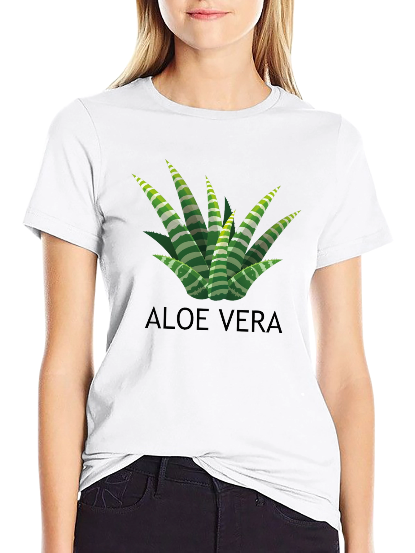 Aloe Vera Graphic T-Shirt - Trendy Plant Lover Tee