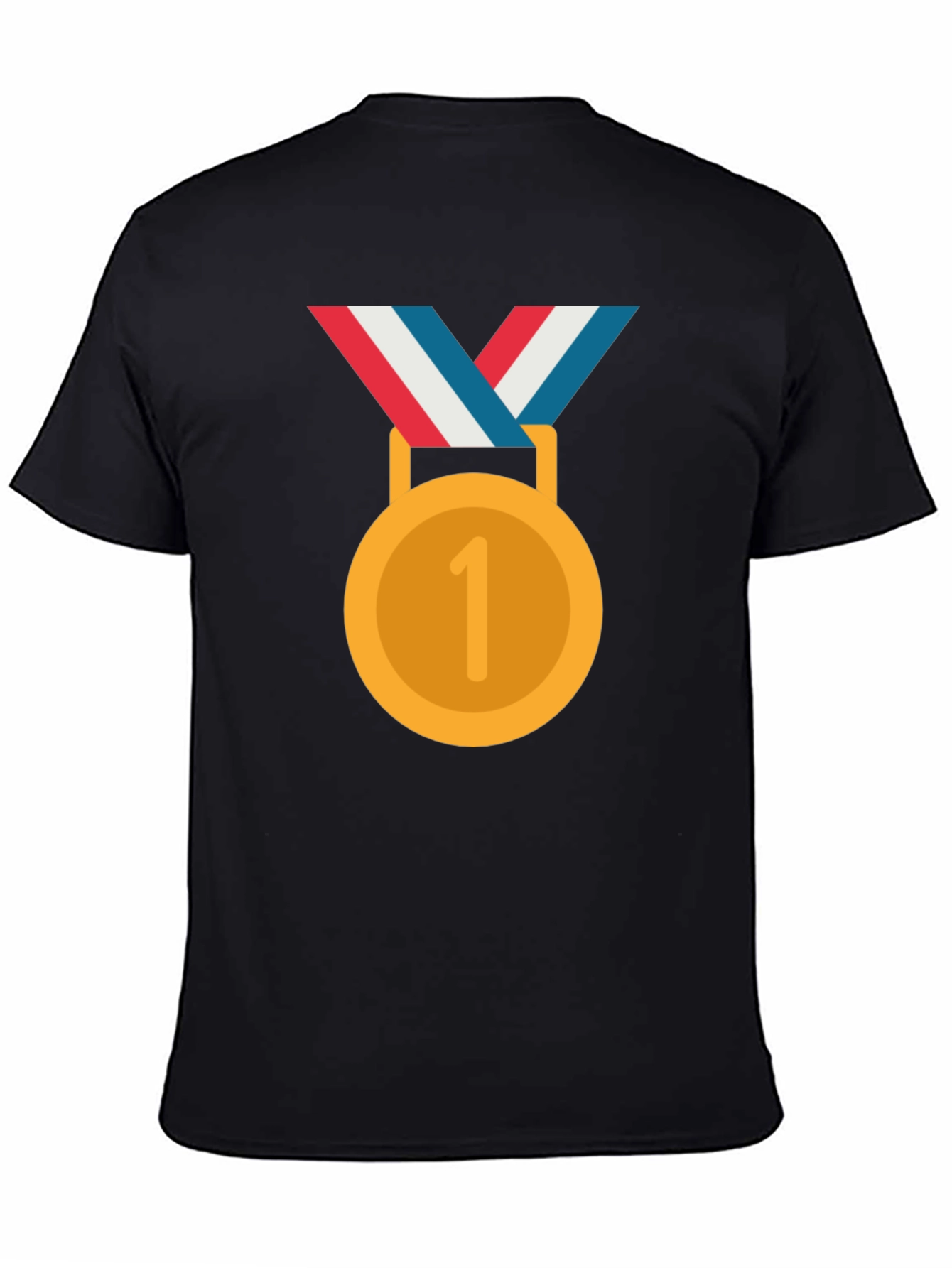 Winners Medal Graphic Tee - Black Cotton T-Shirt