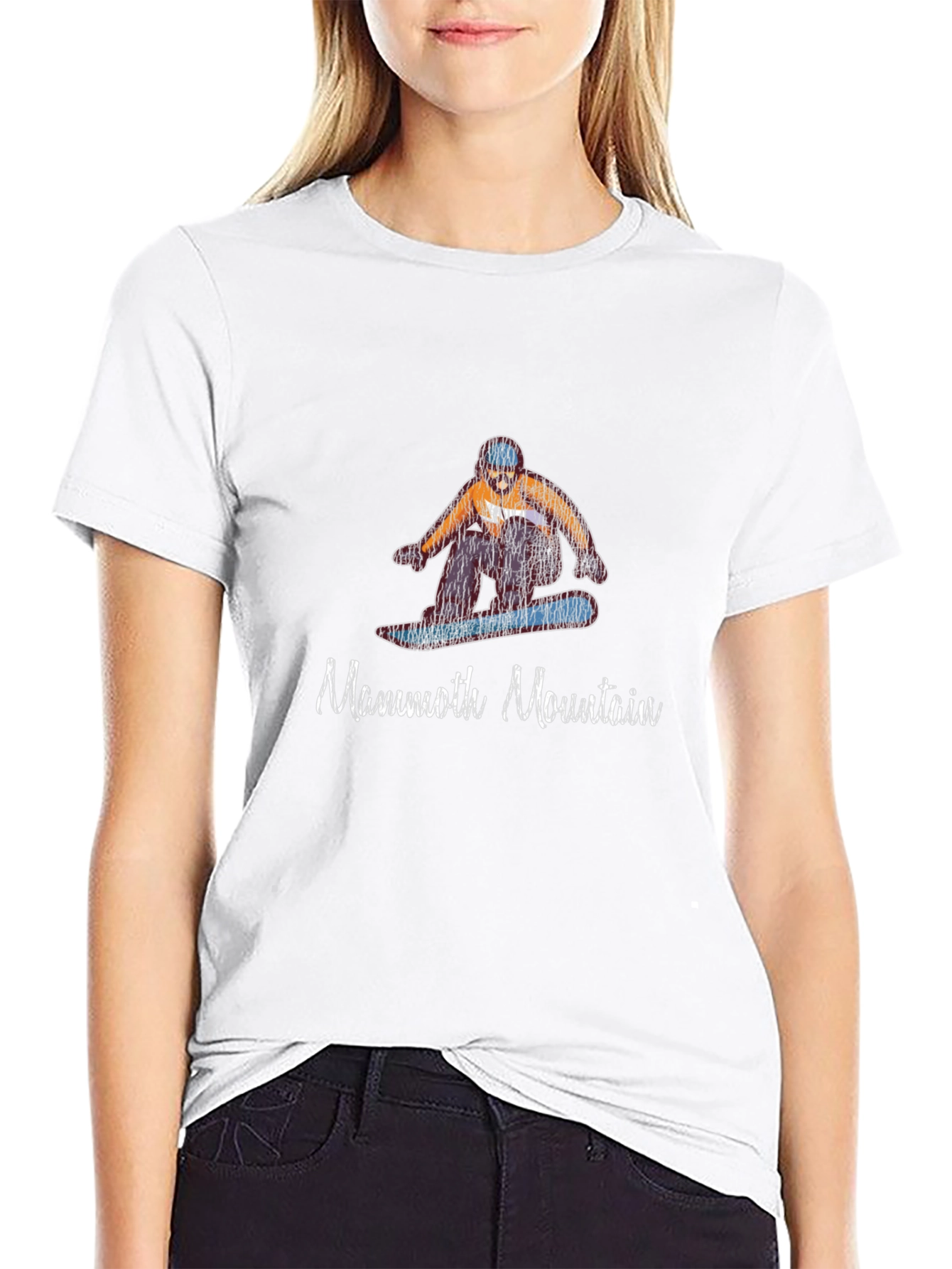 Mammoth Mountain Snowboarder Black T-Shirt