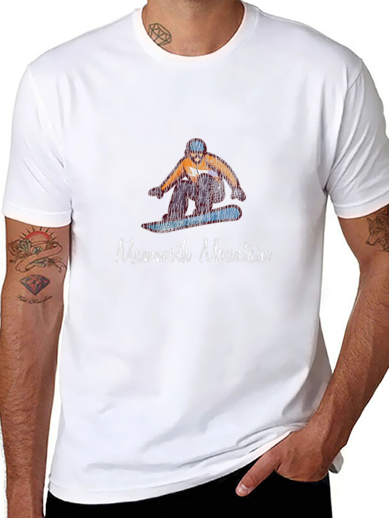 Mammoth Mountain Snowboarder Black T-Shirt