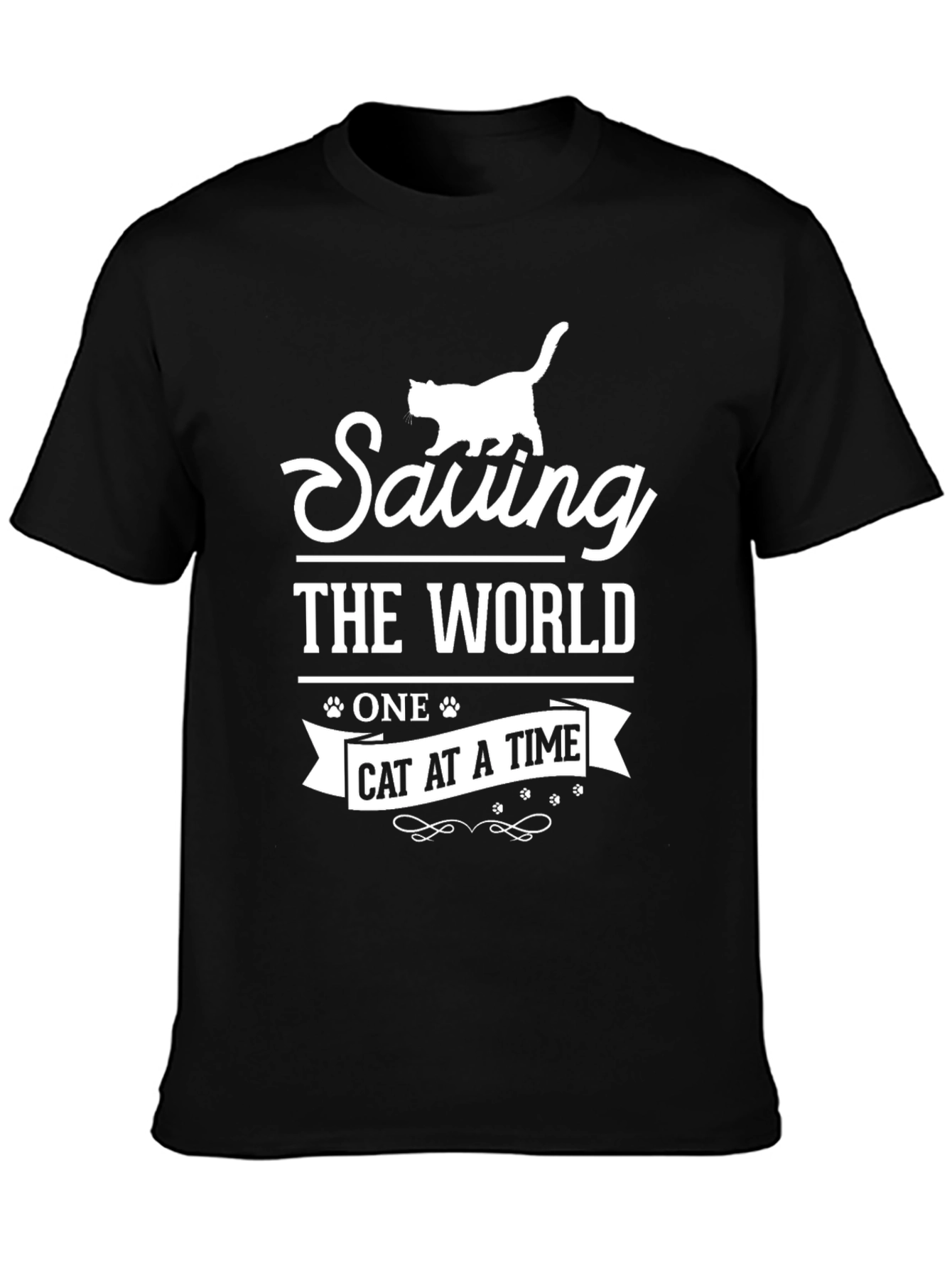 Saving The World Cat T-Shirt