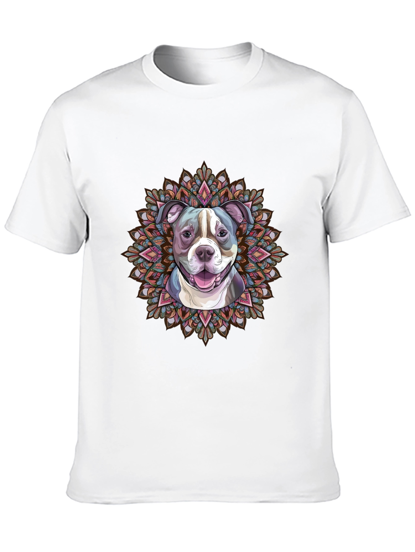 Dog Mandala Graphic Tee - Stylish Pet Lover Shirt