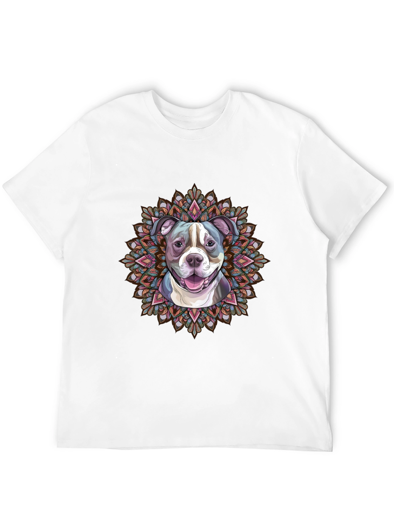 Dog Mandala Graphic Tee - Stylish Pet Lover Shirt