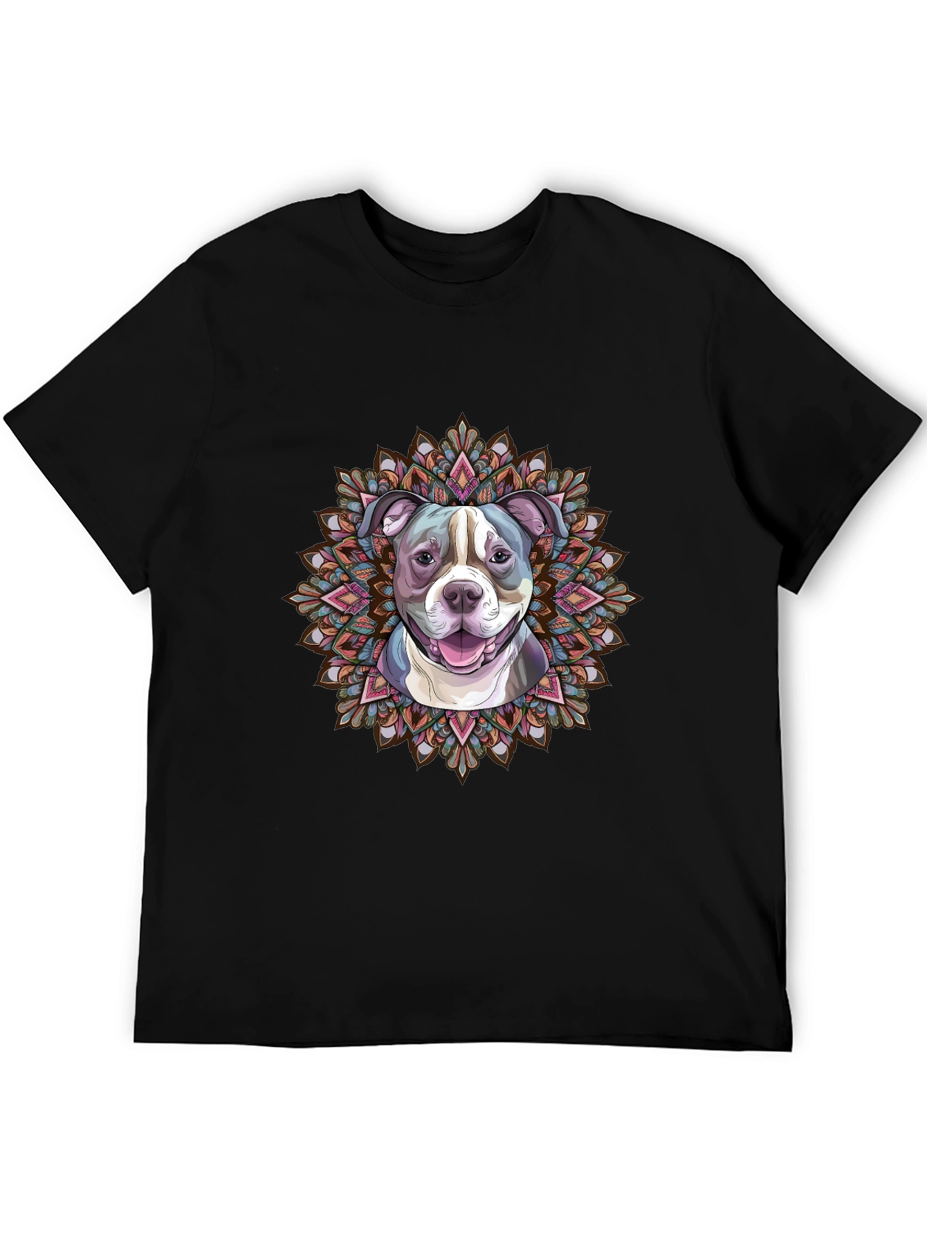 Dog Mandala Graphic Tee - Stylish Pet Lover Shirt
