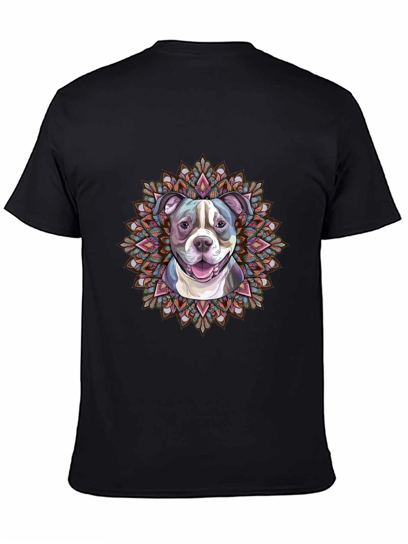 Dog Mandala Graphic Tee - Stylish Pet Lover Shirt