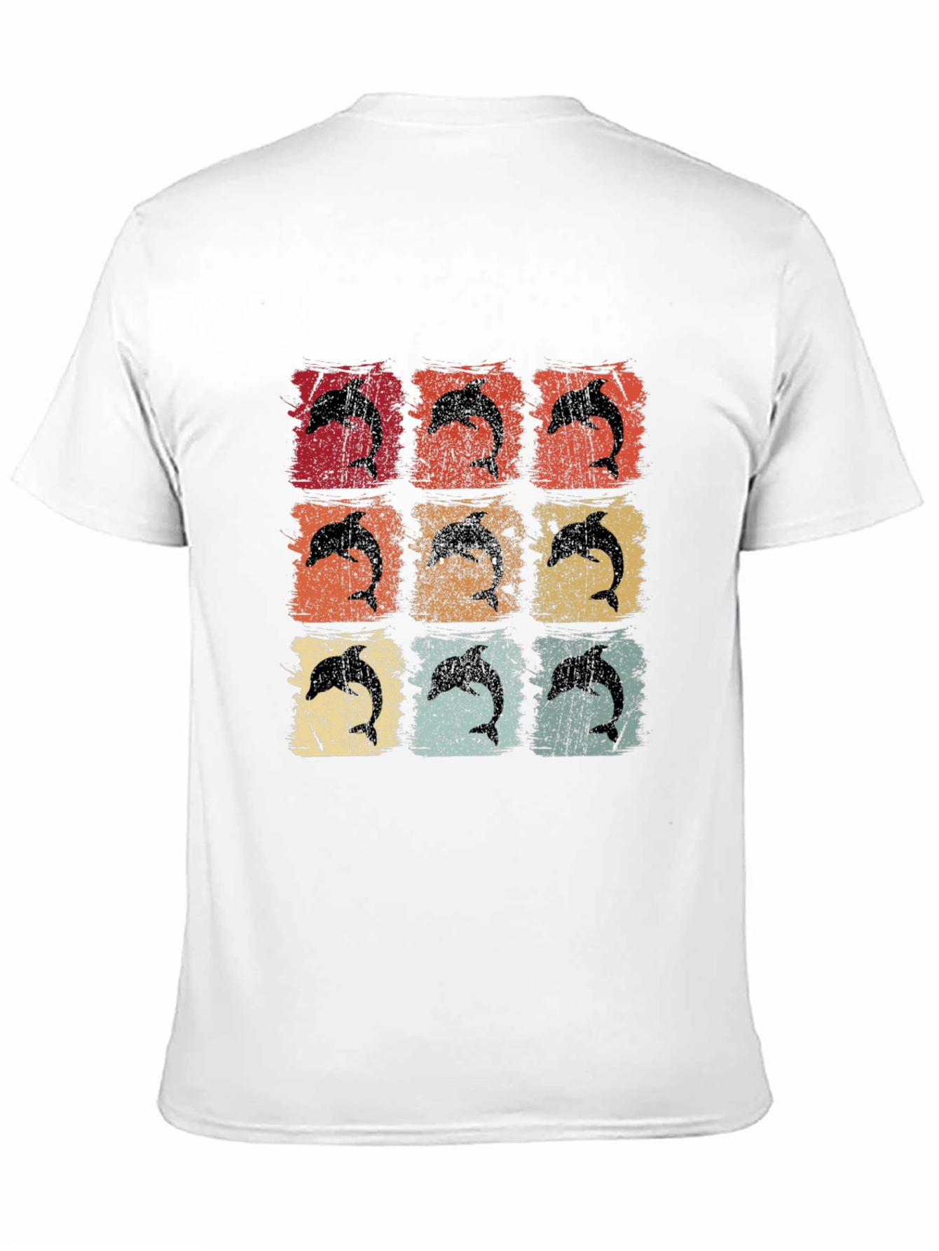 Retro Dolphin Grid T-Shirt