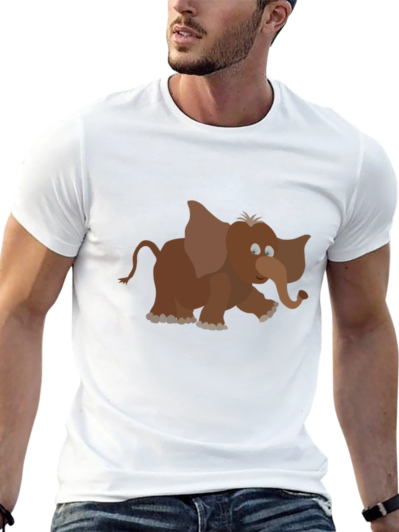 Elephant Cartoon Graphic T-Shirt