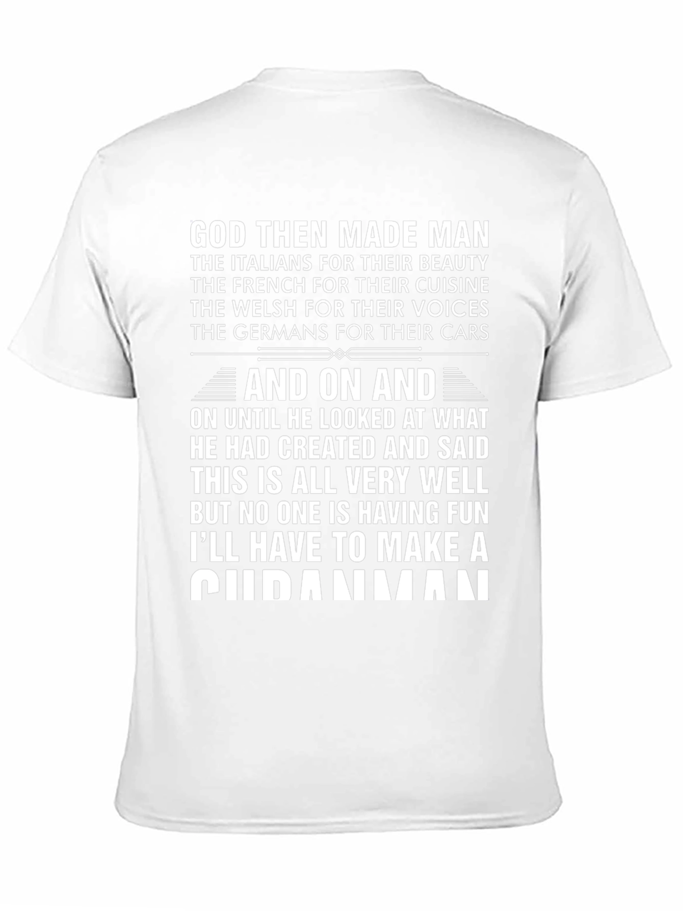 Humorous God Made Man T-Shirt