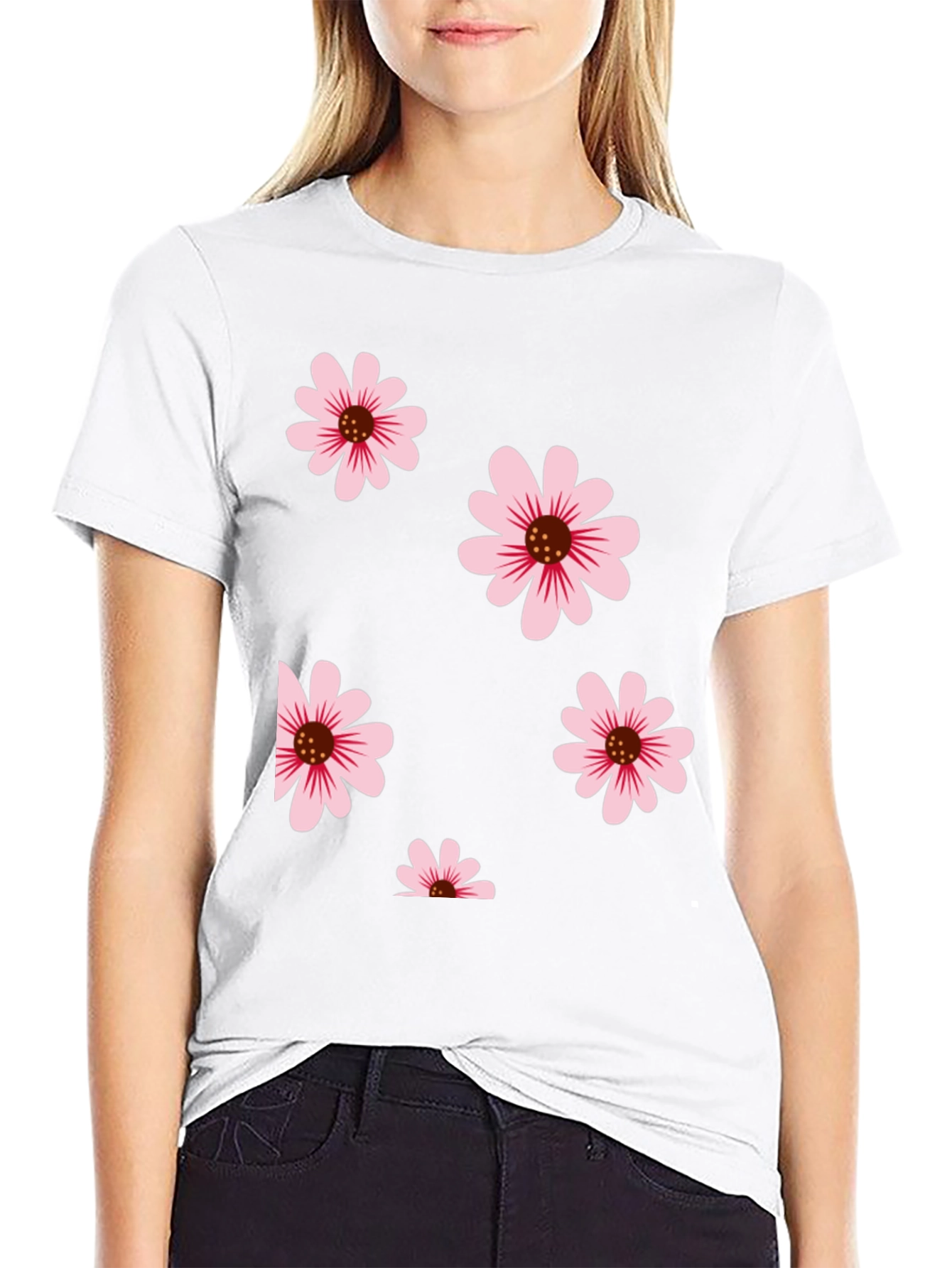 Floral Black T-Shirt