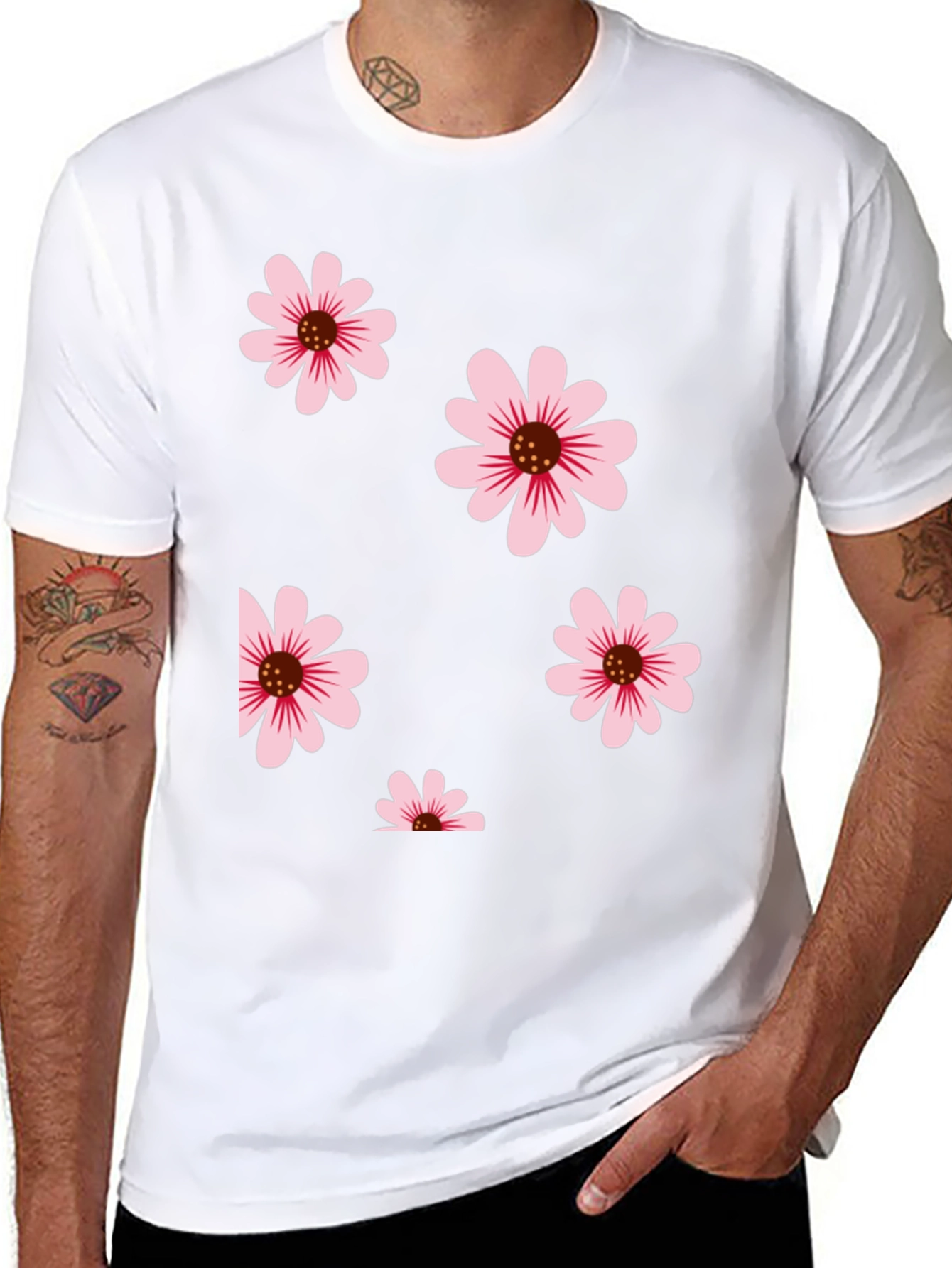 Floral Black T-Shirt