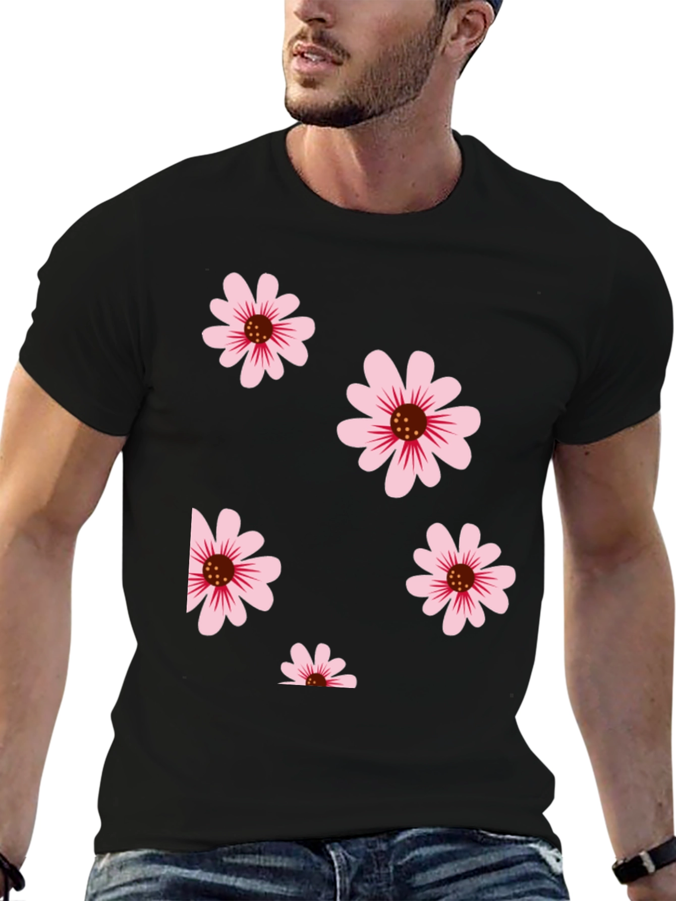 Floral Black T-Shirt