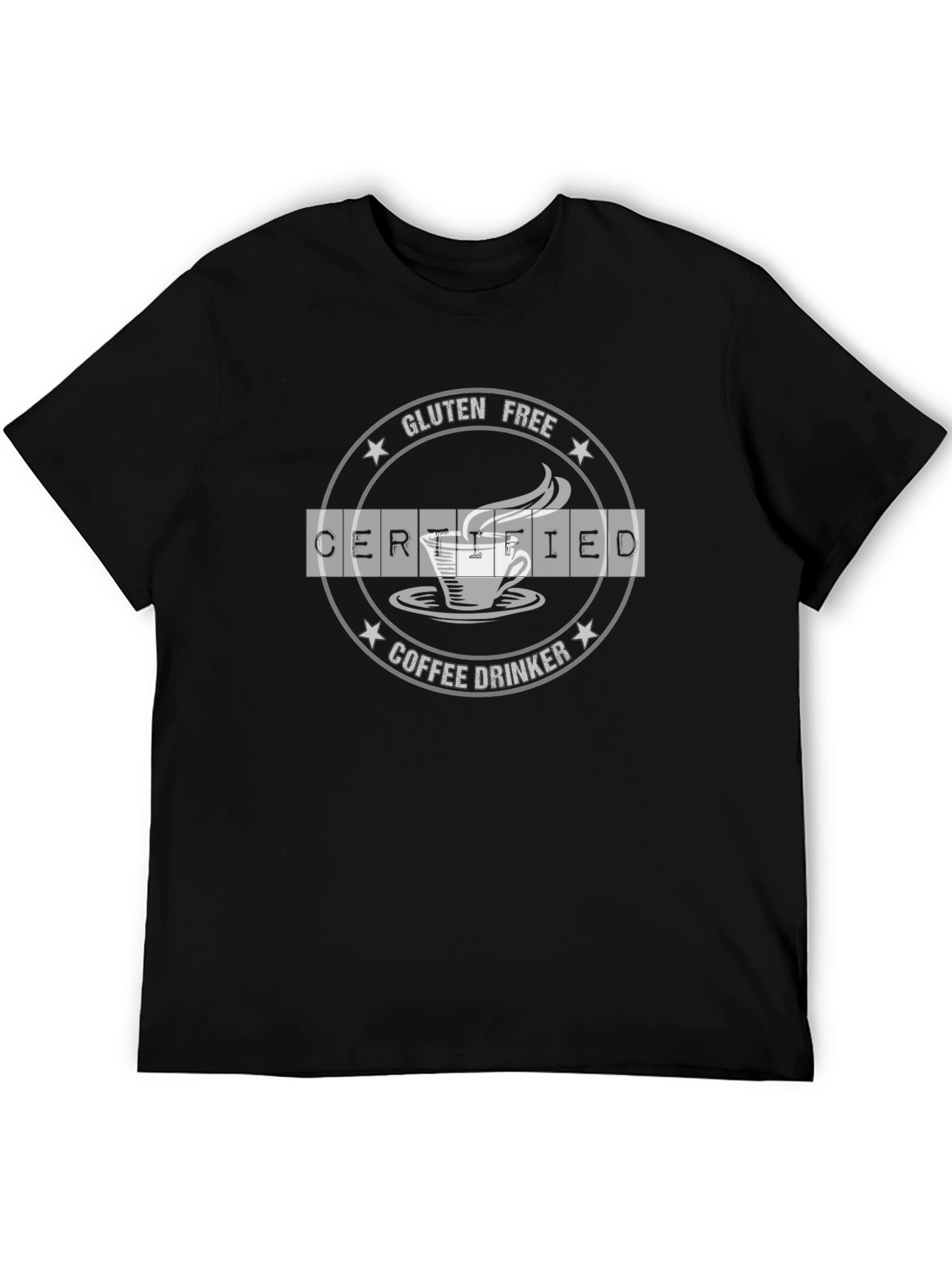 Gluten Free Certified Coffee Drinker Graphic T-Shirt