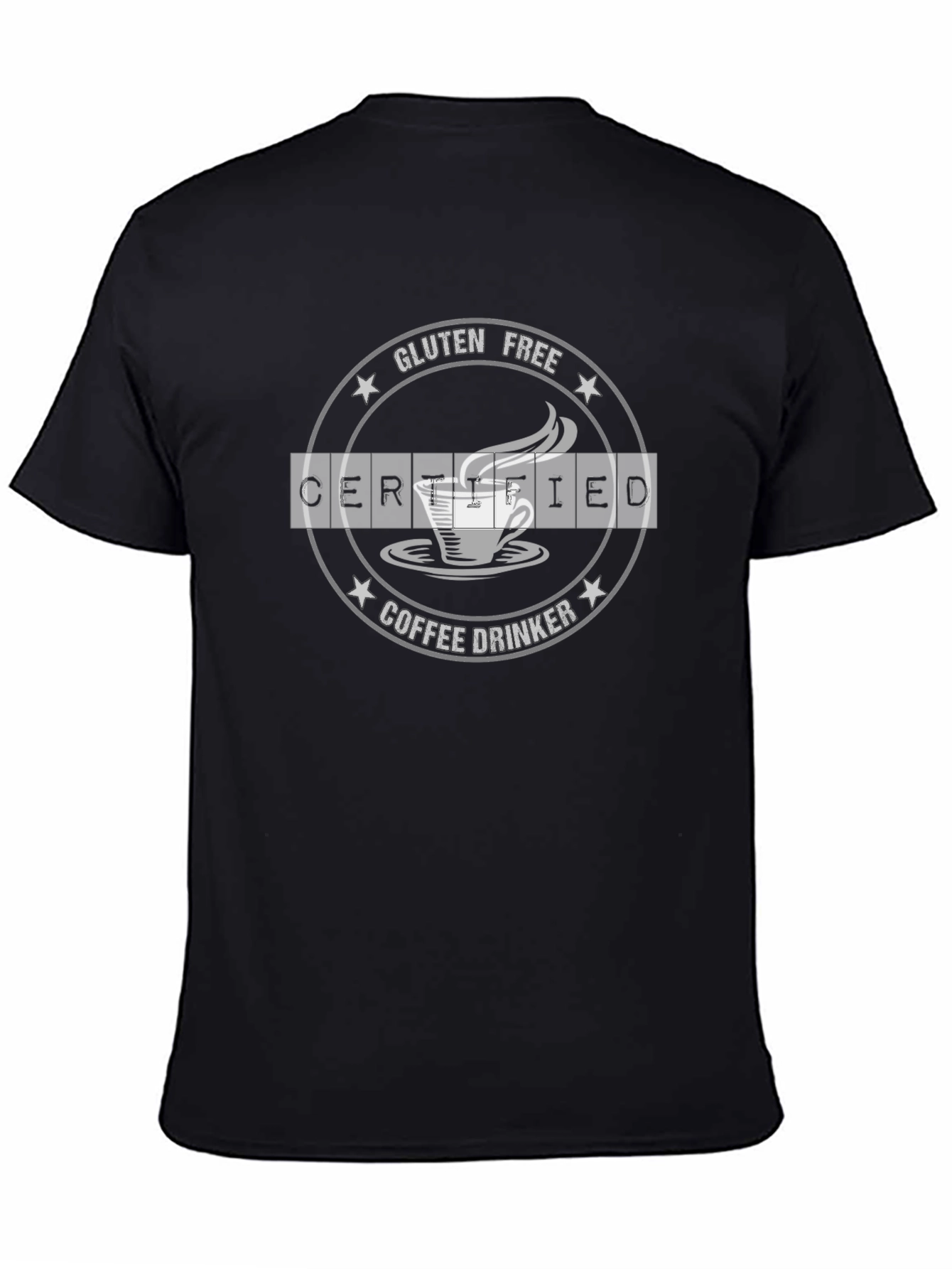 Gluten Free Certified Coffee Drinker Graphic T-Shirt