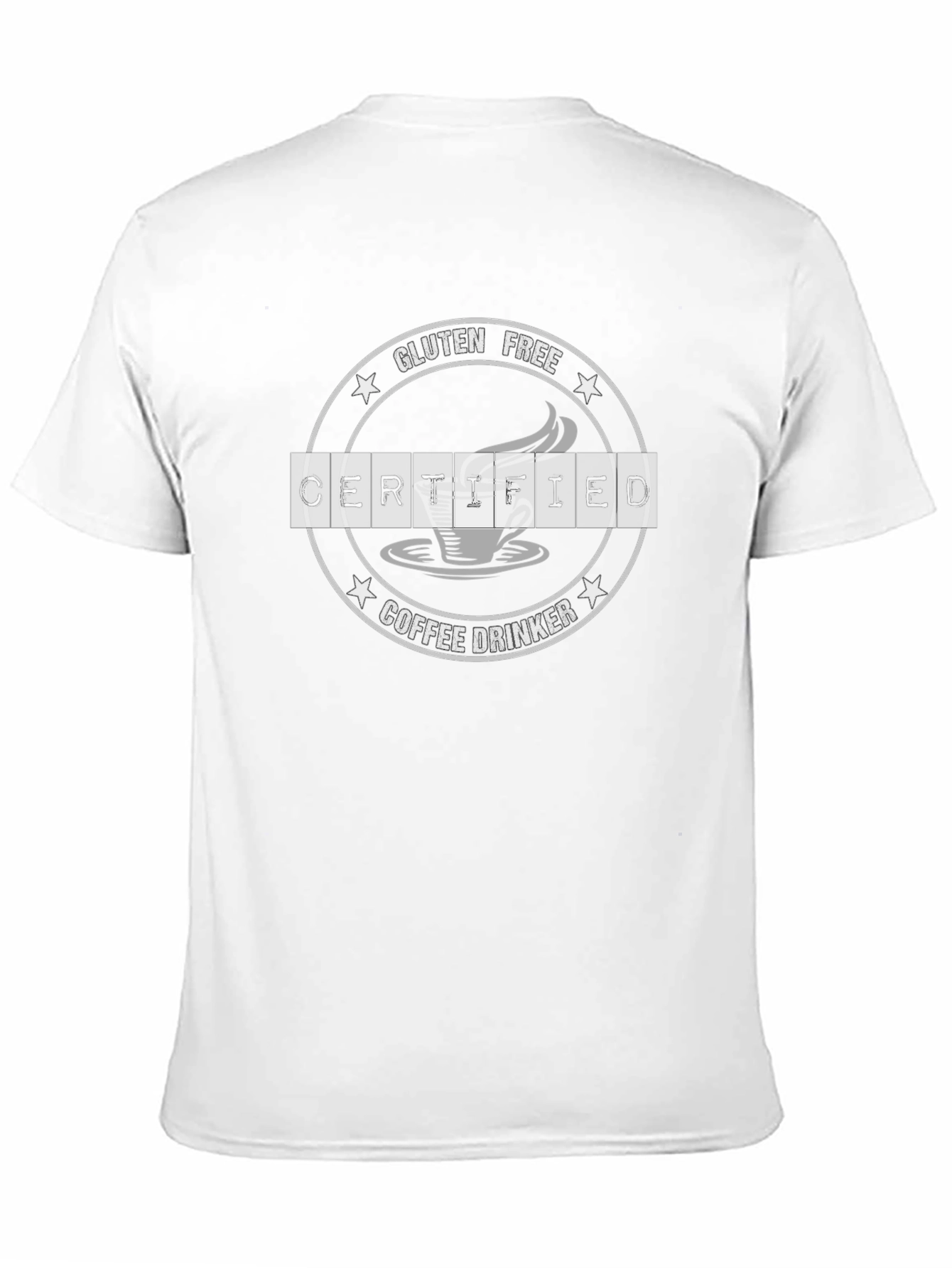 Gluten Free Certified Coffee Drinker Graphic T-Shirt