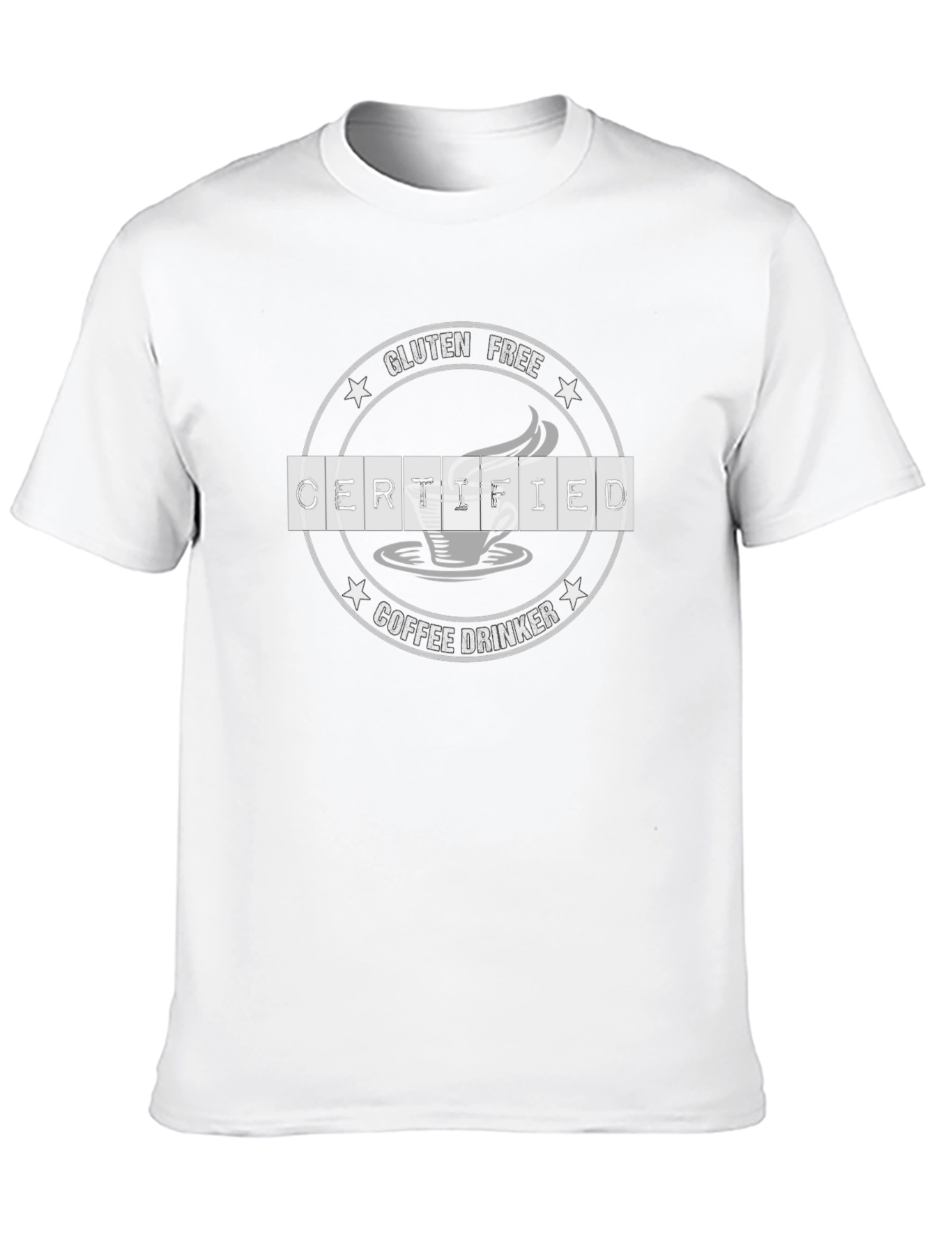 Gluten Free Certified Coffee Drinker Graphic T-Shirt