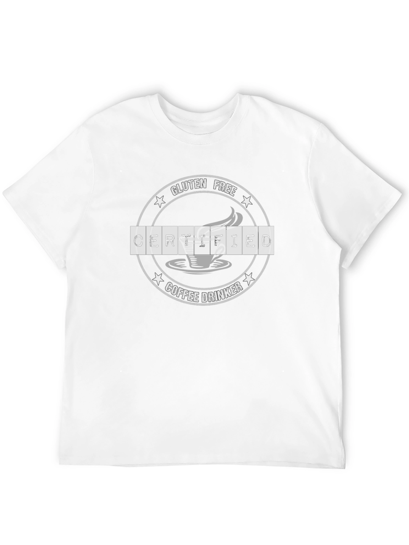 Gluten Free Certified Coffee Drinker Graphic T-Shirt