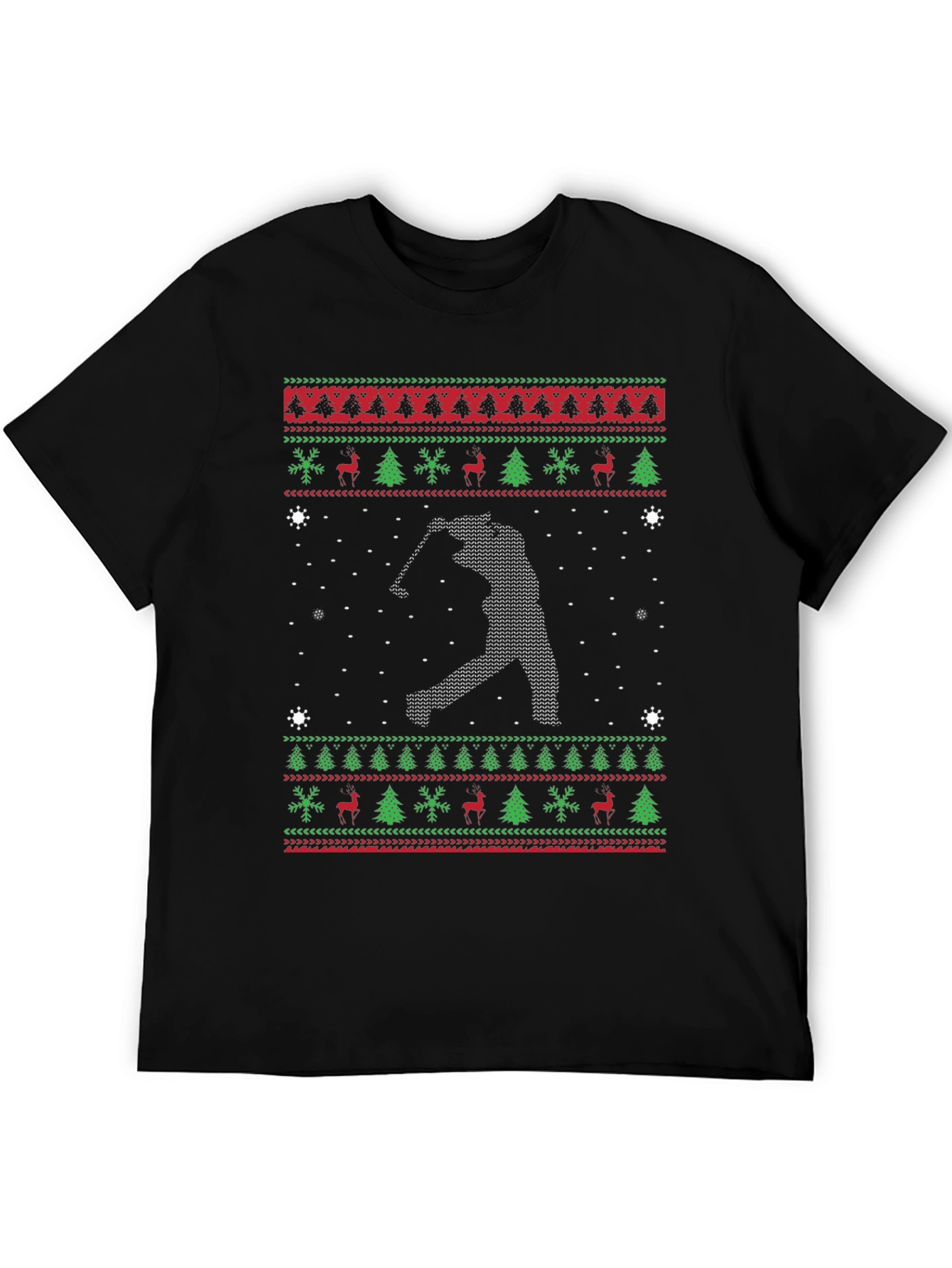 Golf Christmas Sweater Style Tee