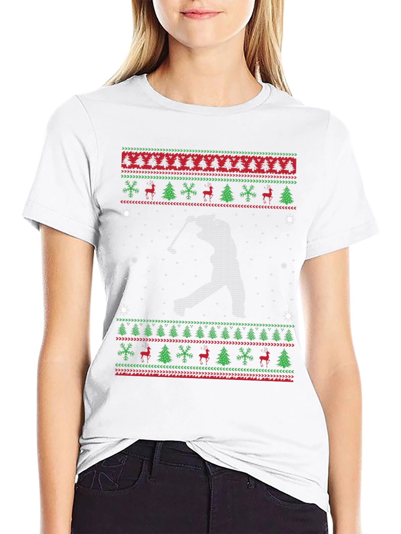 Golf Christmas Sweater Style Tee