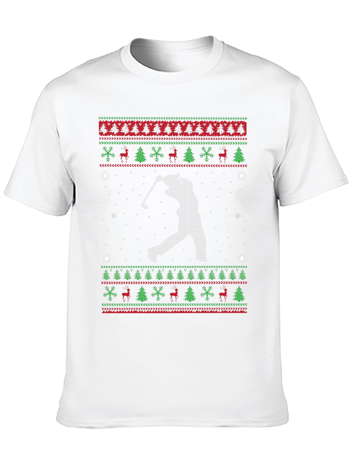 Golf Christmas Sweater Style Tee