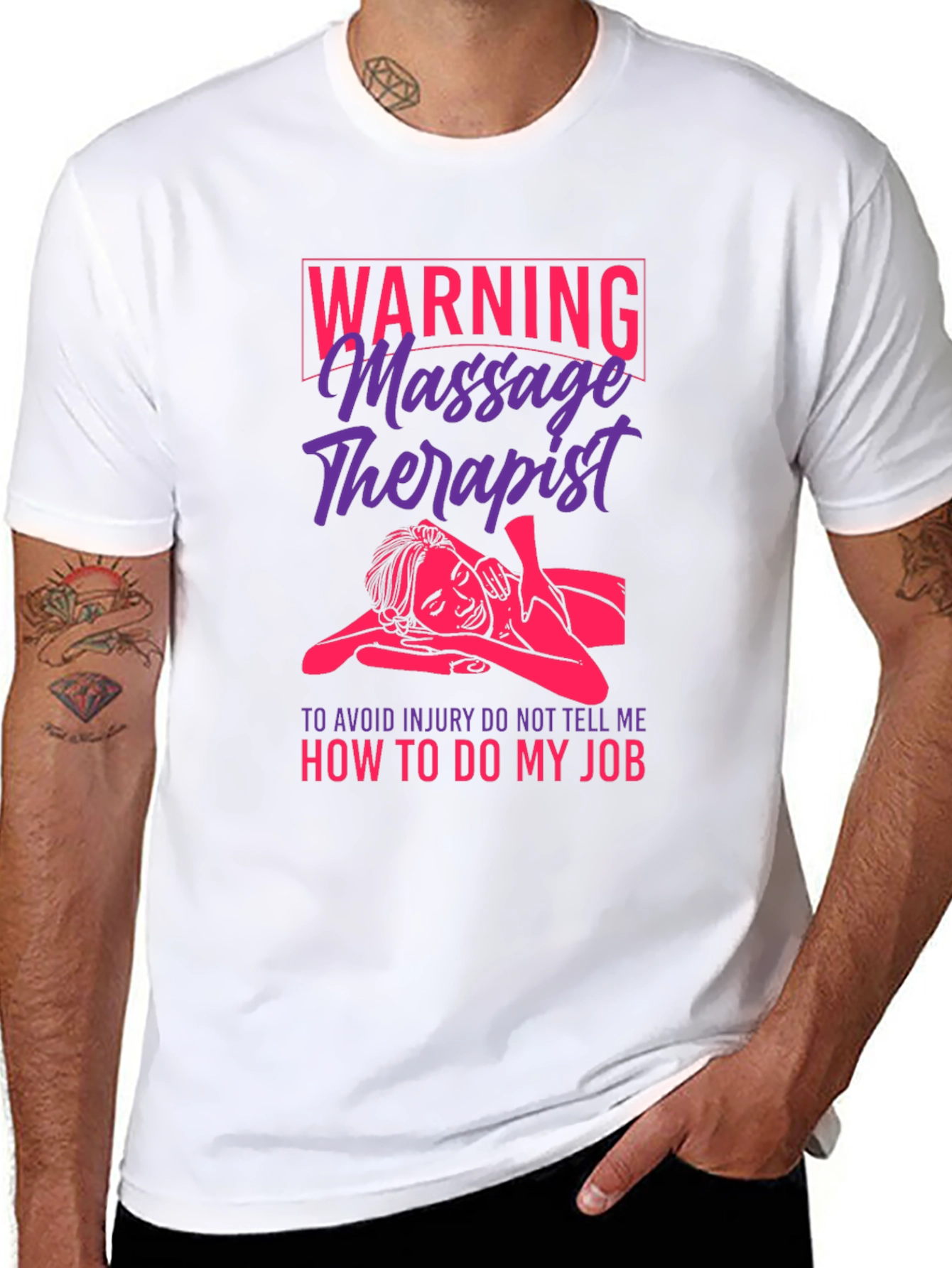 Massage Therapist Warning Graphic T-Shirt