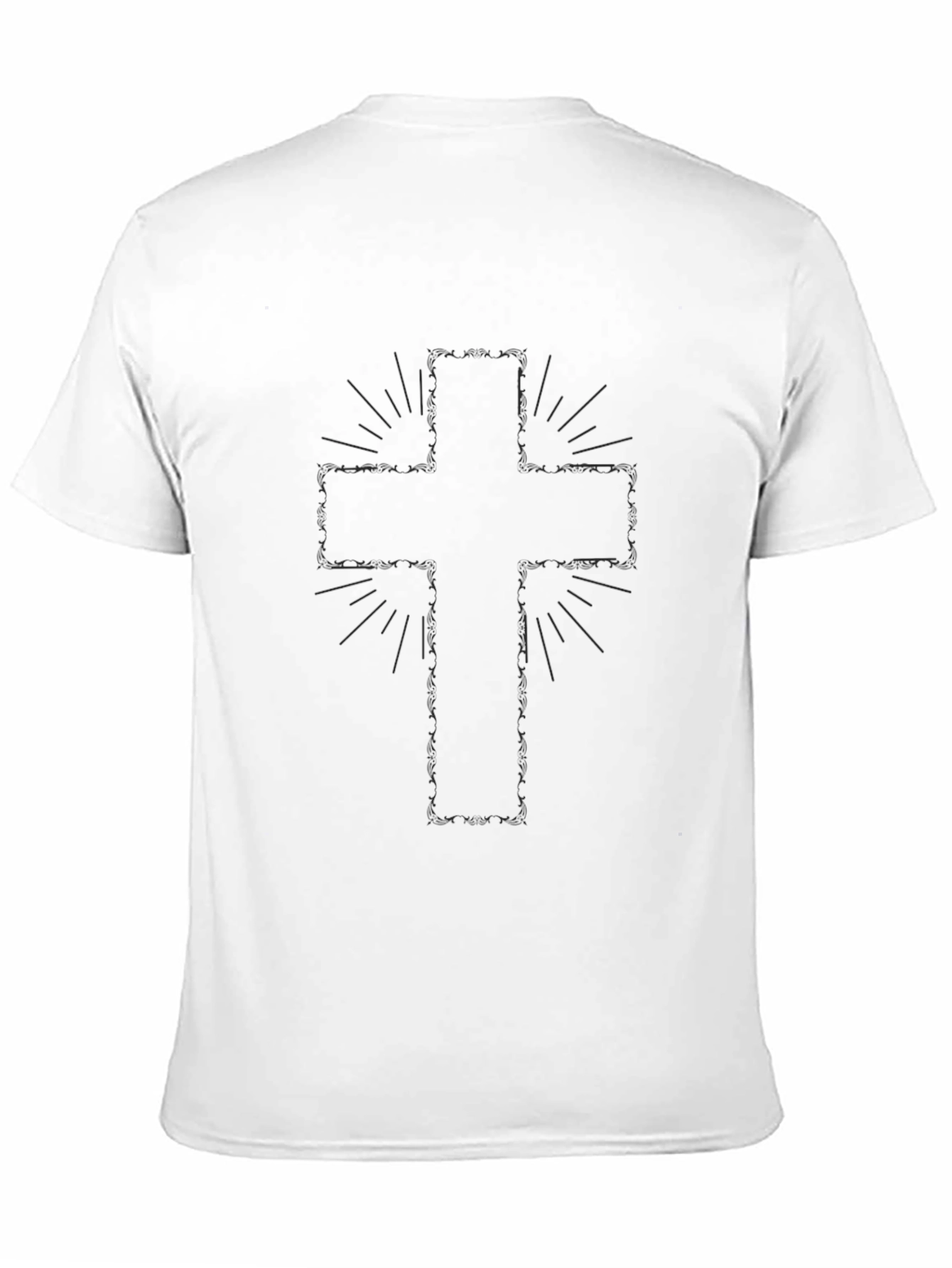 Cross Graphic Black T-Shirt - Stylish Christian Tee
