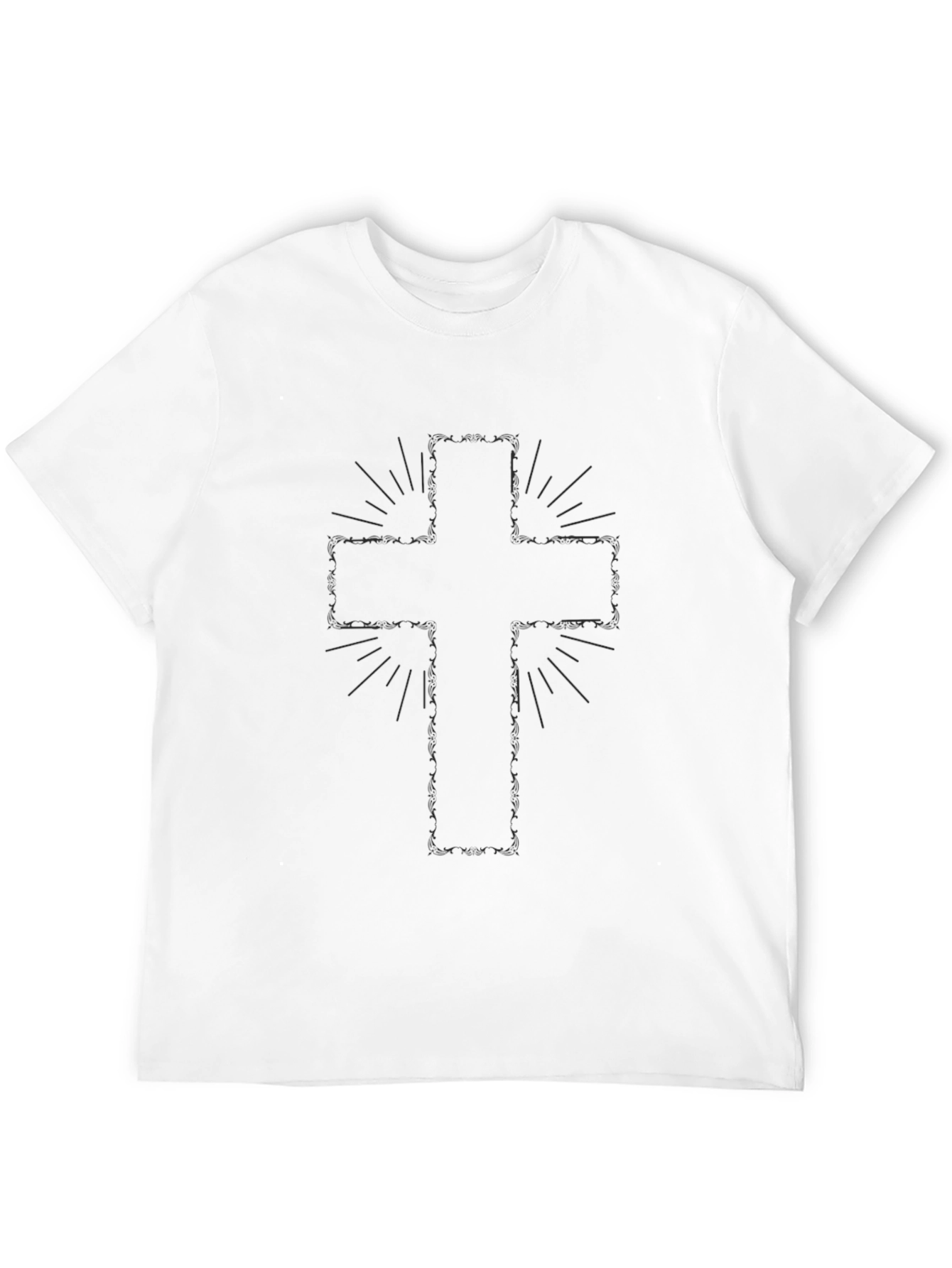 Cross Graphic Black T-Shirt - Stylish Christian Tee