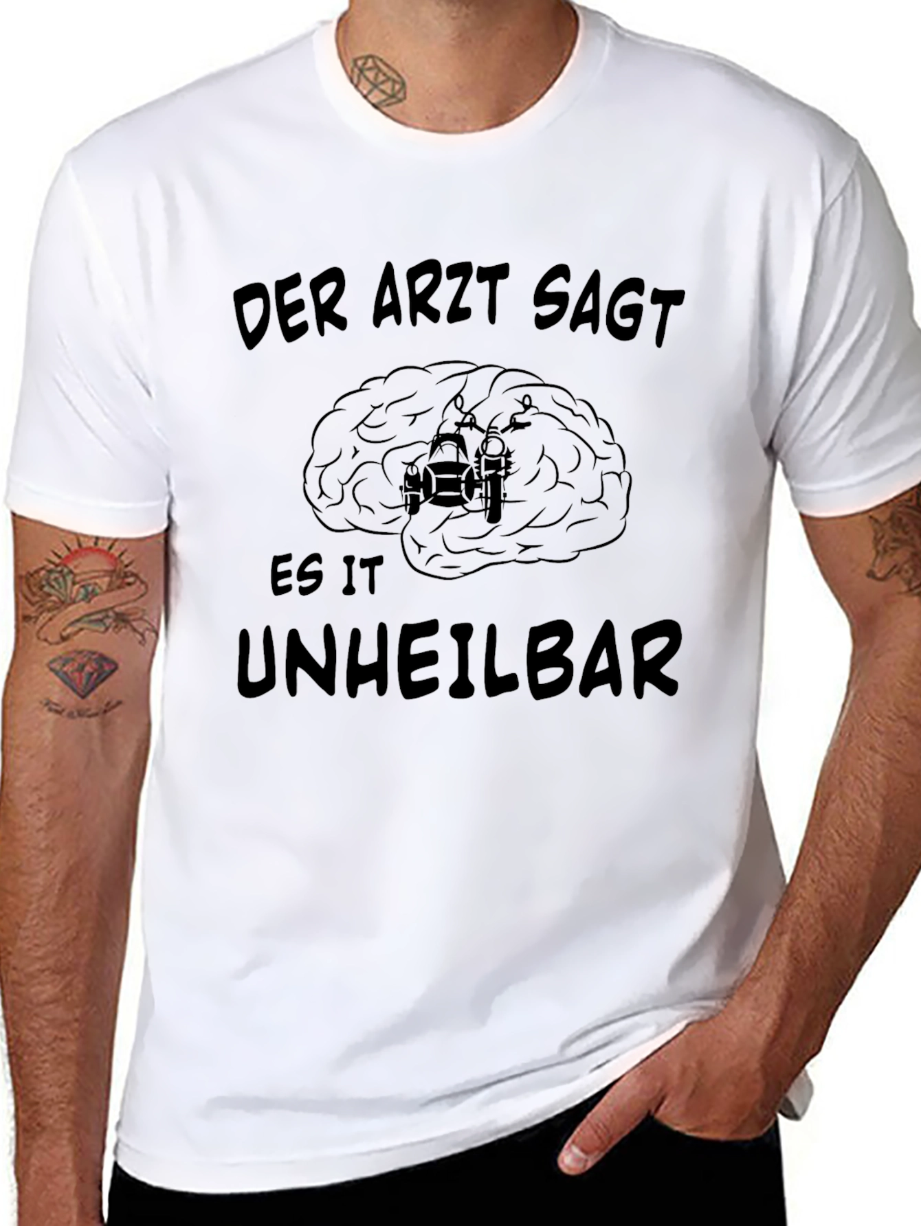 Der Arzt Sagt T-Shirt - Motorcycle Brain Tee