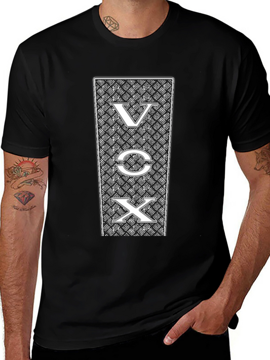 VOX Graphic Print Black T-Shirt