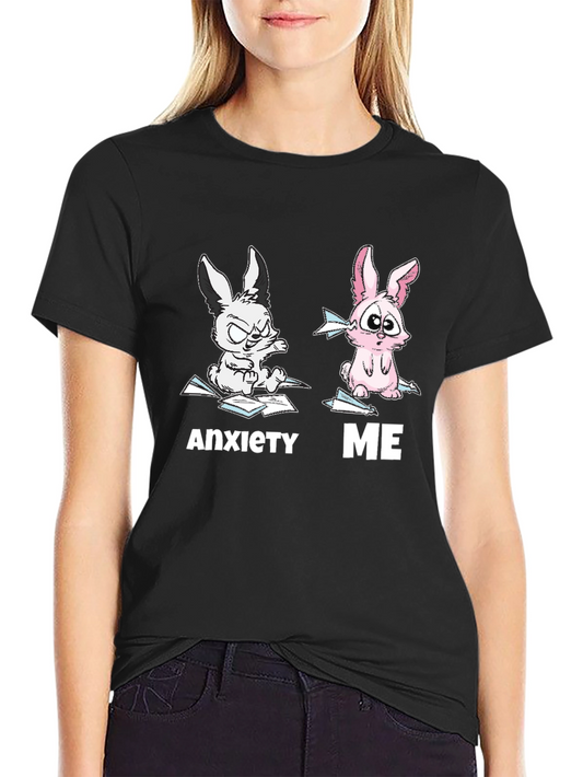 Anxiety vs Me Funny Graphic Tee