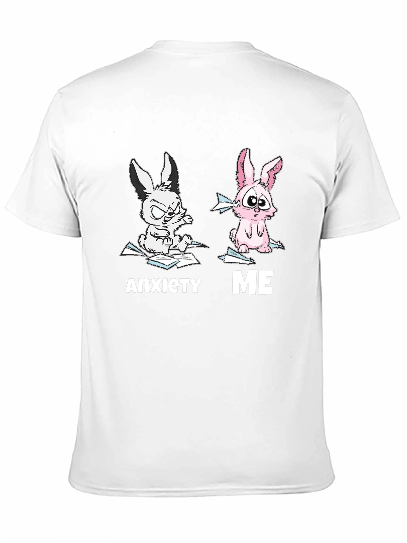 Anxiety vs Me Funny Graphic Tee