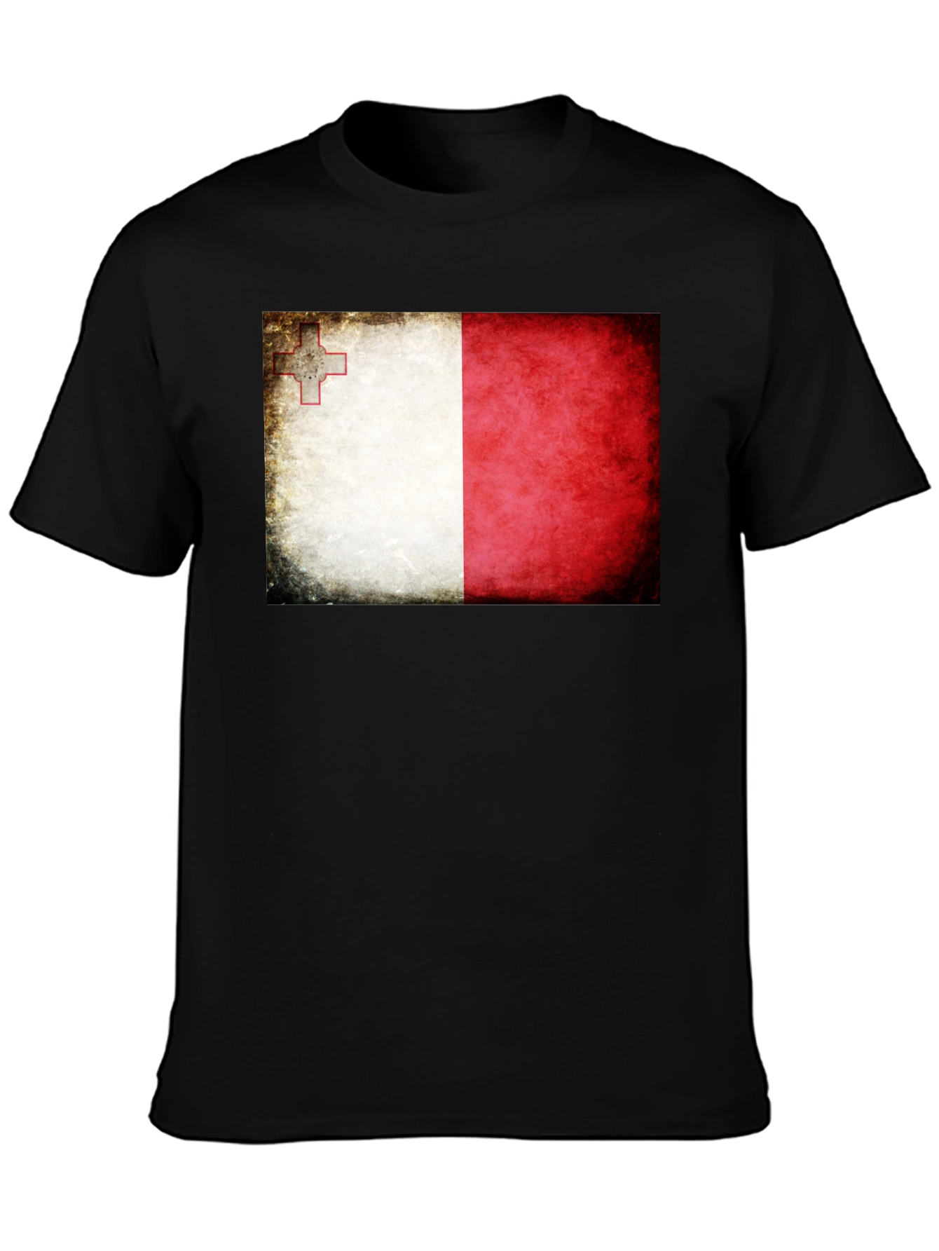 Malta Flag T-Shirt - Distressed Look