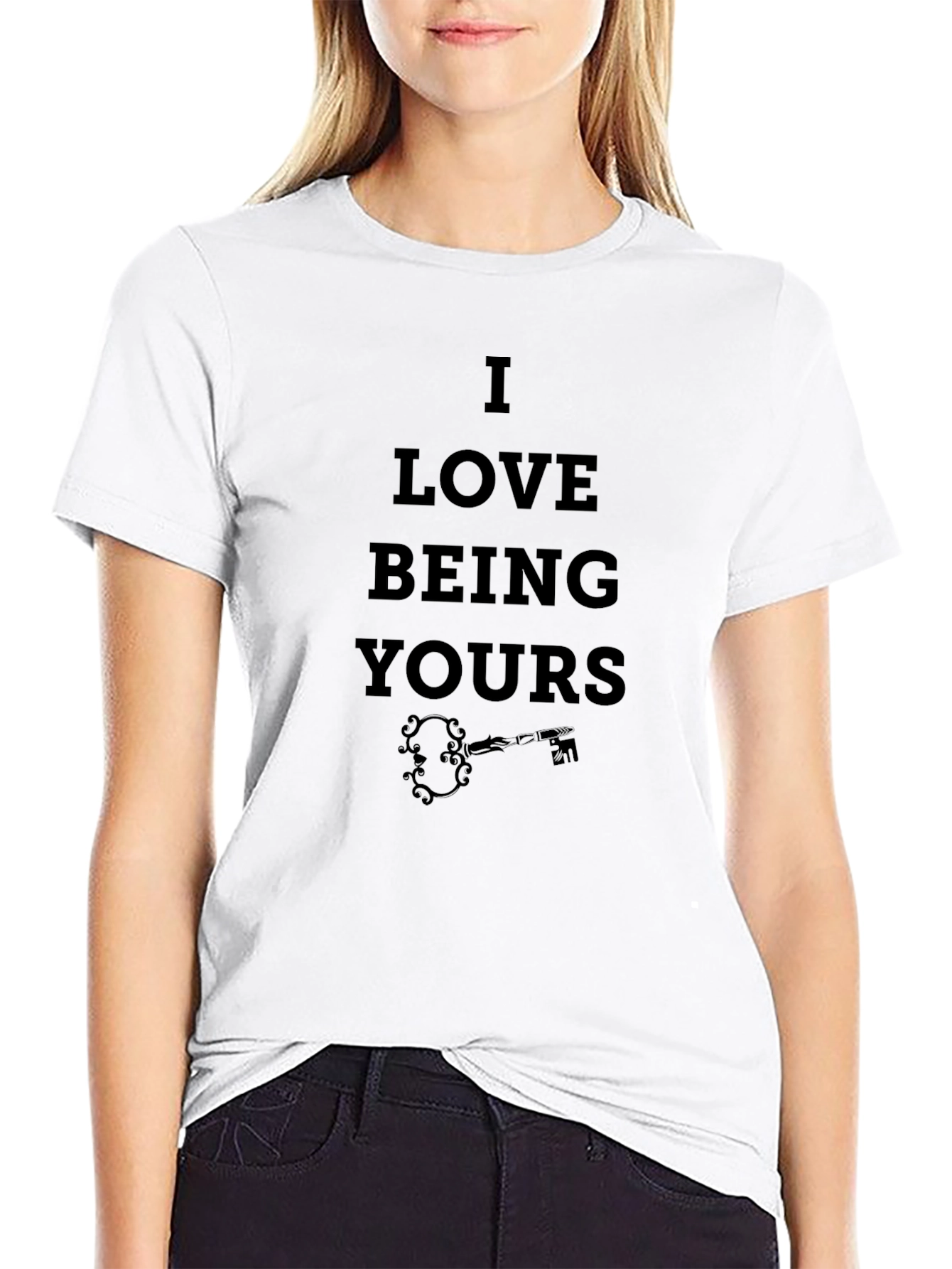 I Love Being Yours Black Graphic Tee