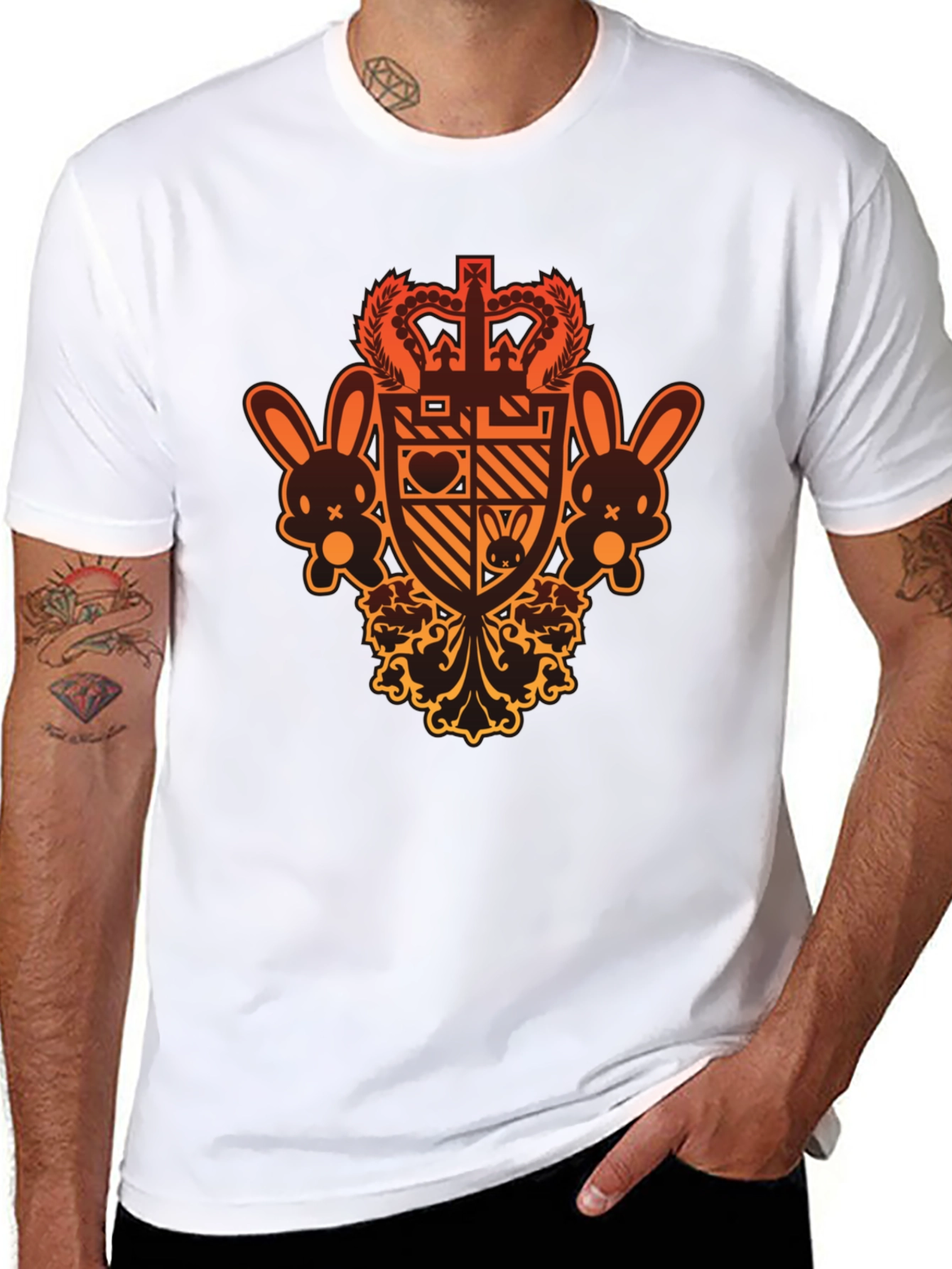 Royal Bunny Crest Black T-Shirt