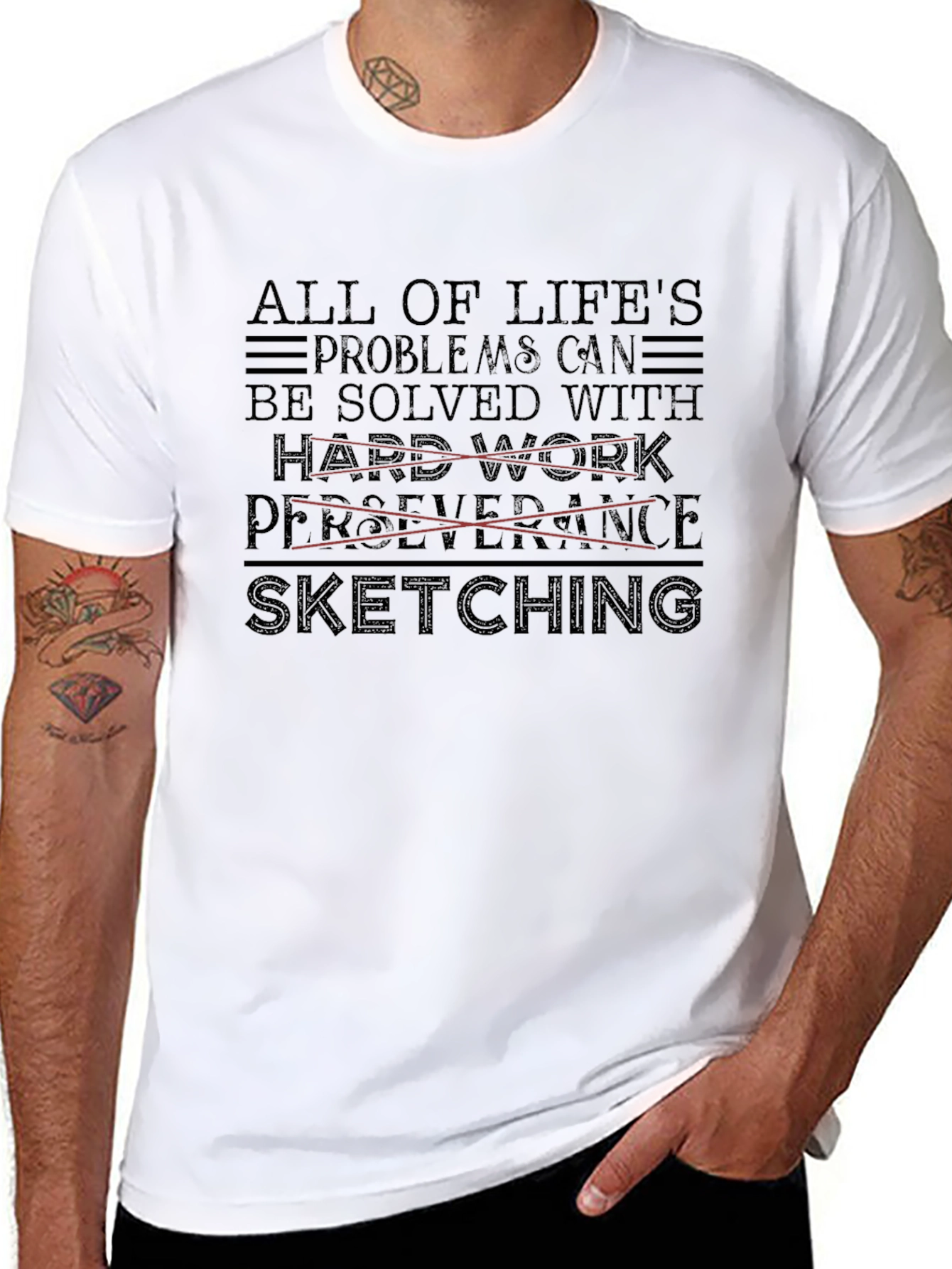 Sketching Solves All T-Shirt