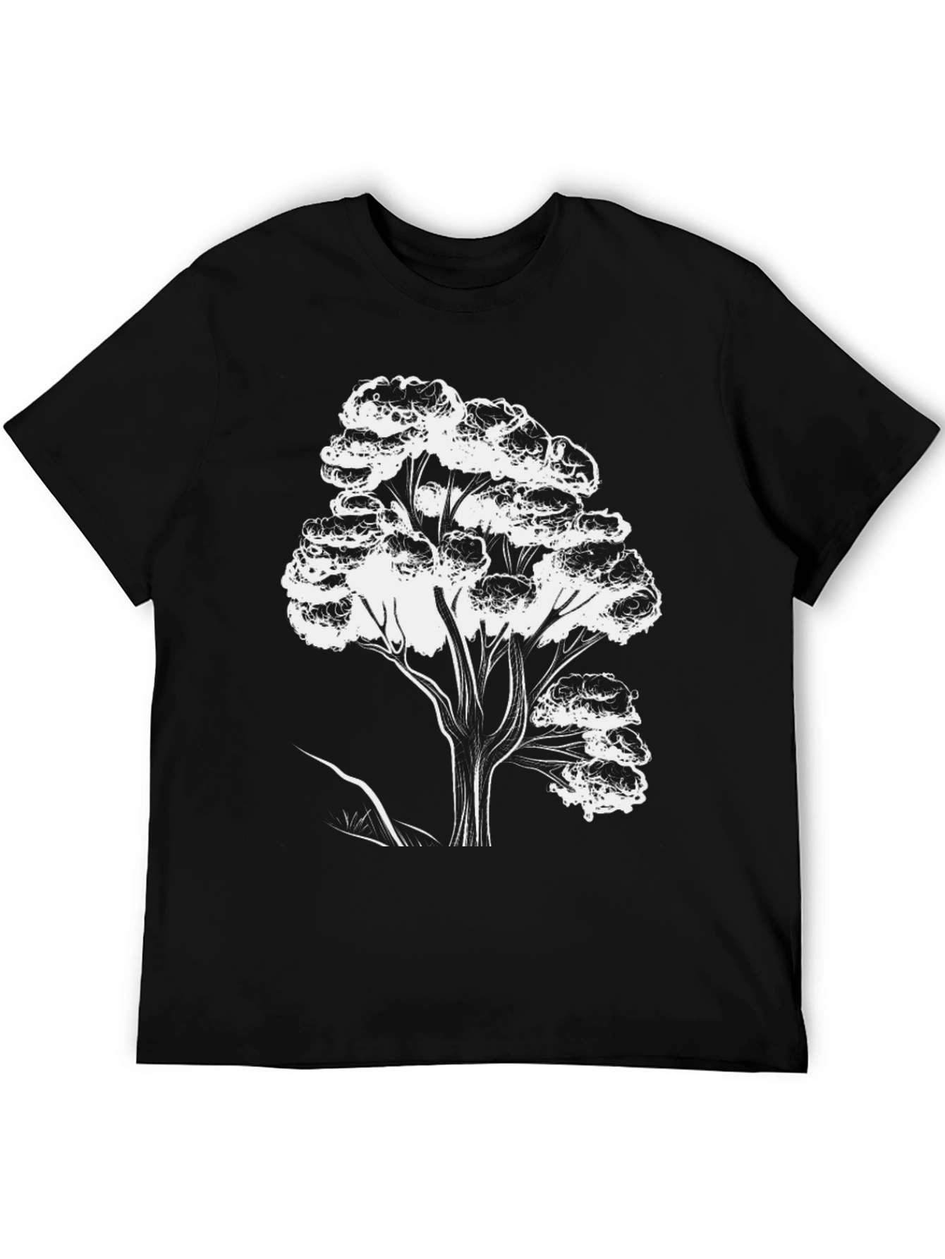 Nature Tree Graphic Tee - Stylish Black T-Shirt