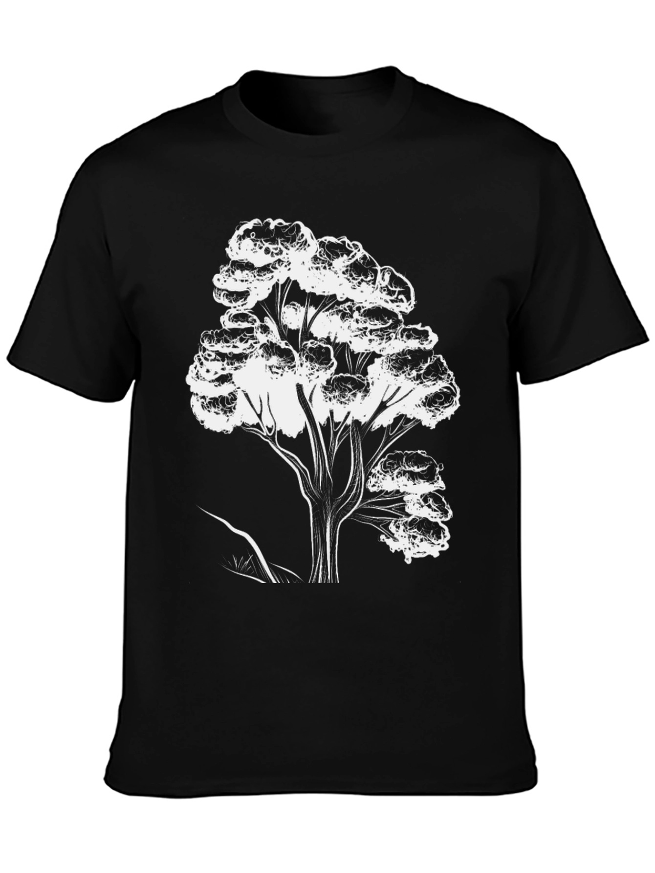 Nature Tree Graphic Tee - Stylish Black T-Shirt