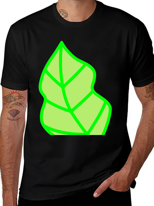Green Leaf Graphic Tee - Nature Inspired Casual Wear